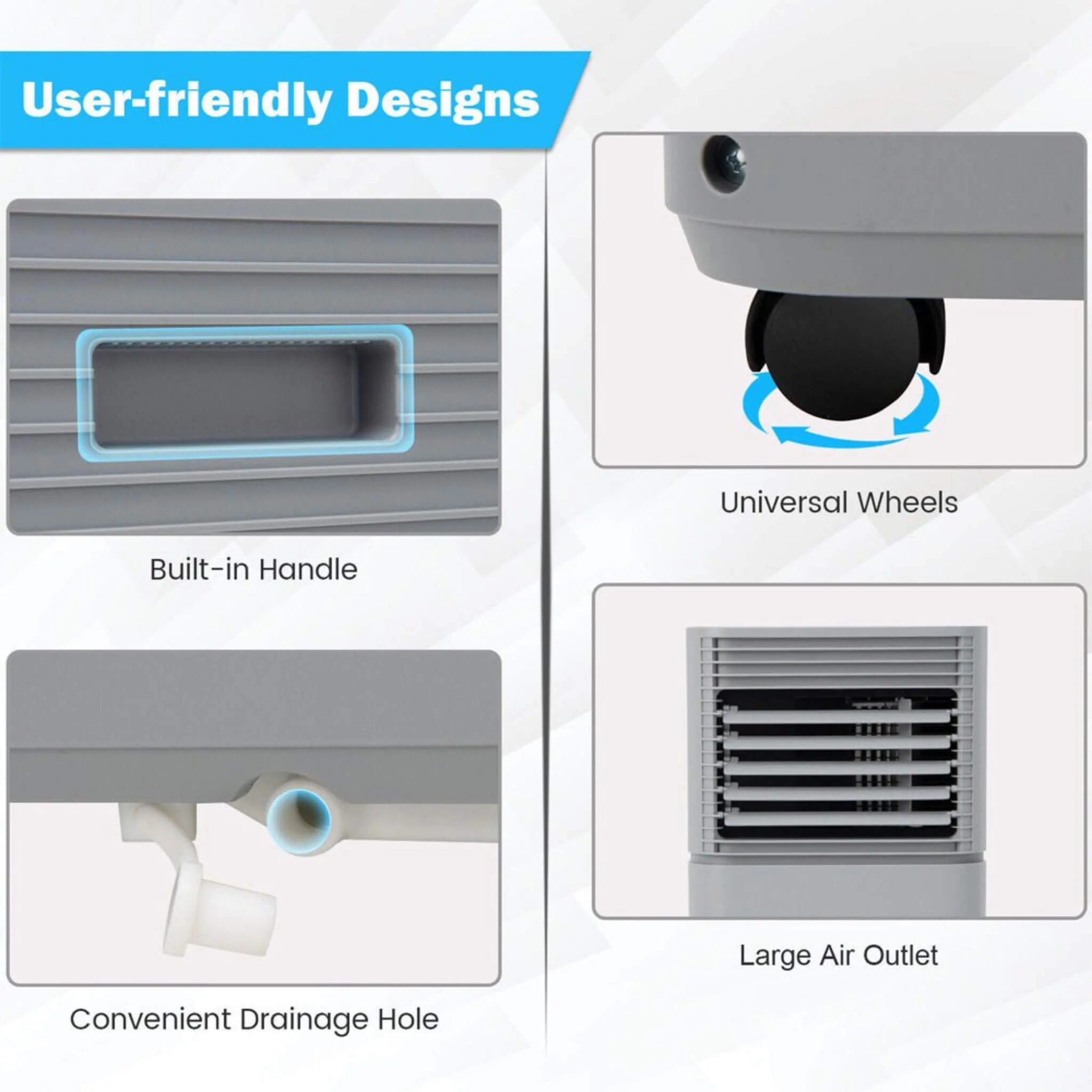 10K BTU Portable Room Air Conditioner Unit With Dehumidifier And Fan Mode (SAK30782) - Image 13