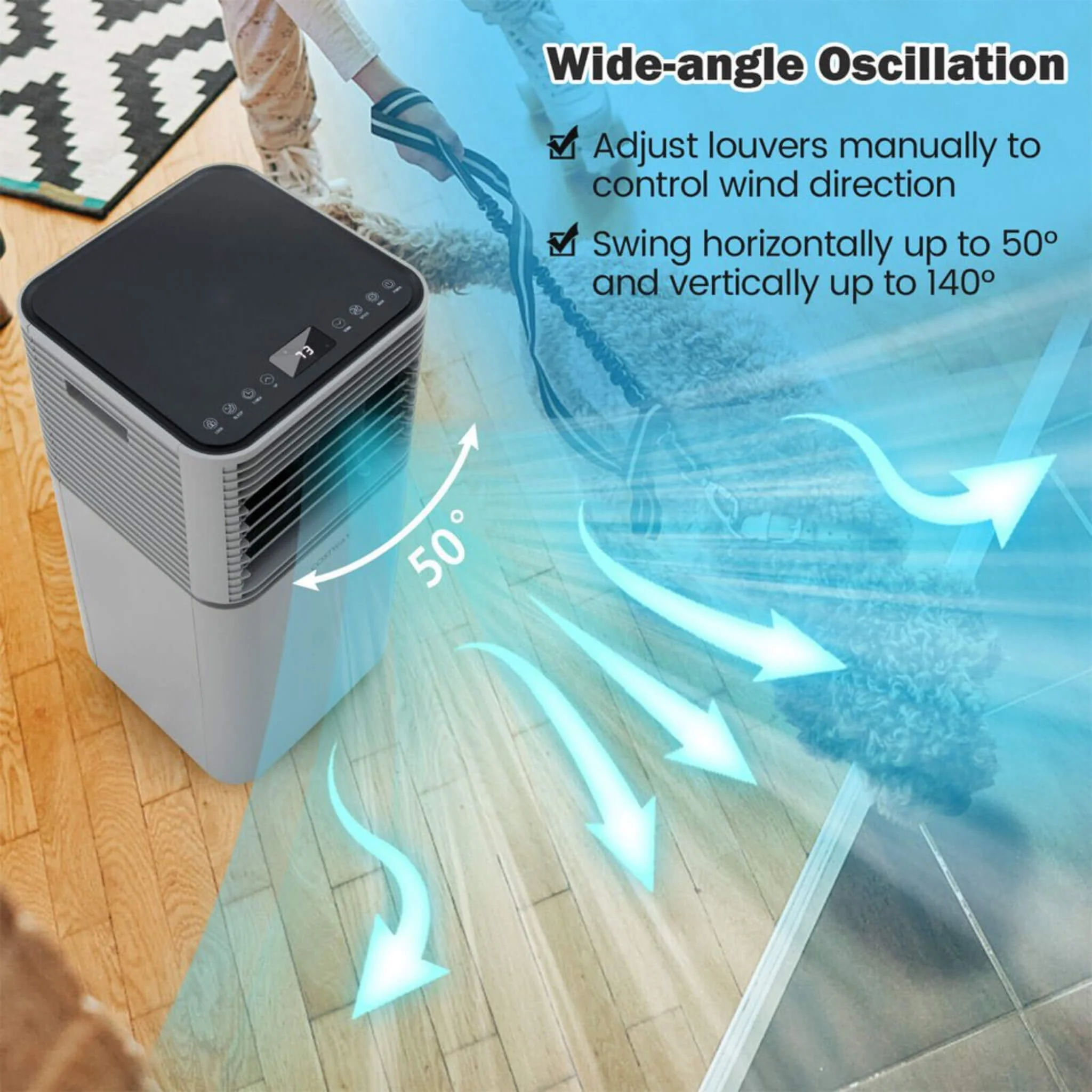 10K BTU Portable Room Air Conditioner Unit With Dehumidifier And Fan Mode (SAK30782) - Image 8