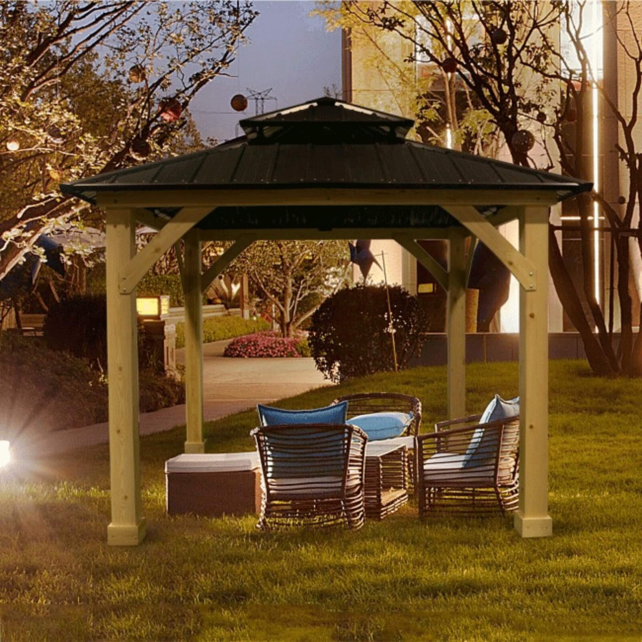 [10X10FT] Alora Premium Outdoor Patio Hardtop Gazebo W/ Double Steel Roof (SAK01291) - Image 3
