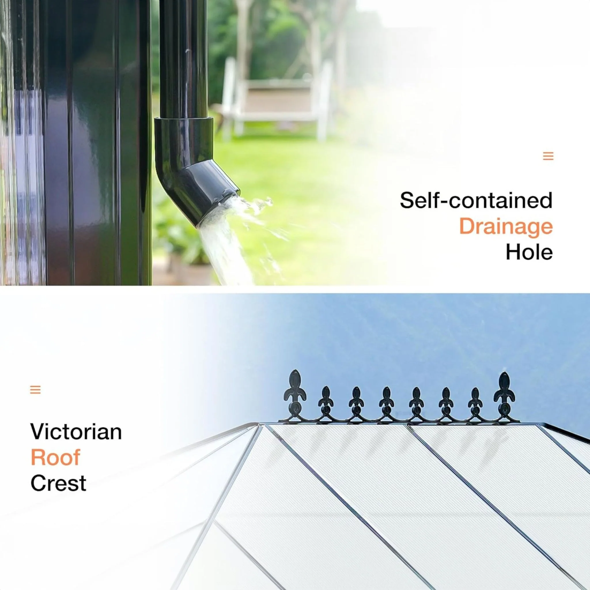[10X14FT] Premium Outdoor Polycarbonate Greenhouse With Aluminum Frame And Double Swing Doors (SAK23168) - Image 10