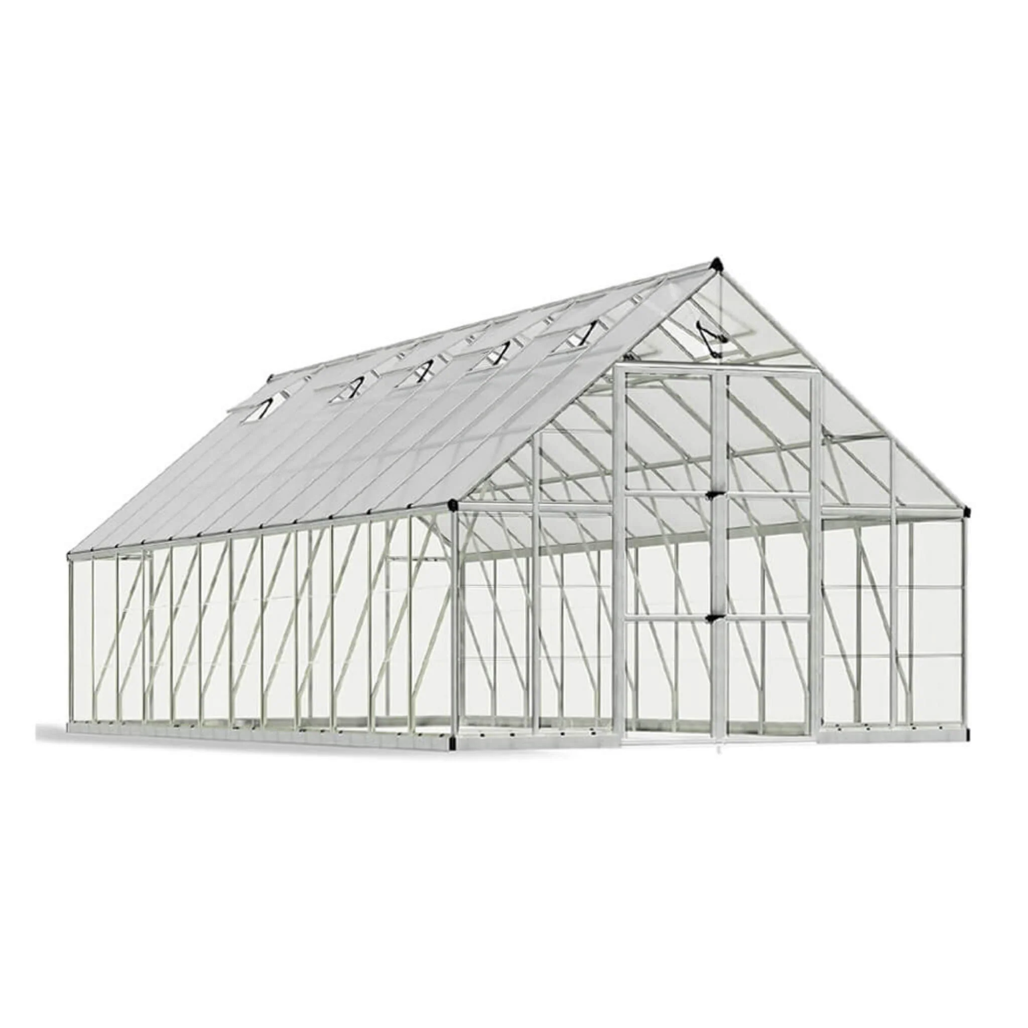 [10X24FT] Premium Heavy-Duty Polycarbonate Walk-In Greenhouse W/ Aluminum Frame & Built-In Gutter System (SAK58472) - Image 3