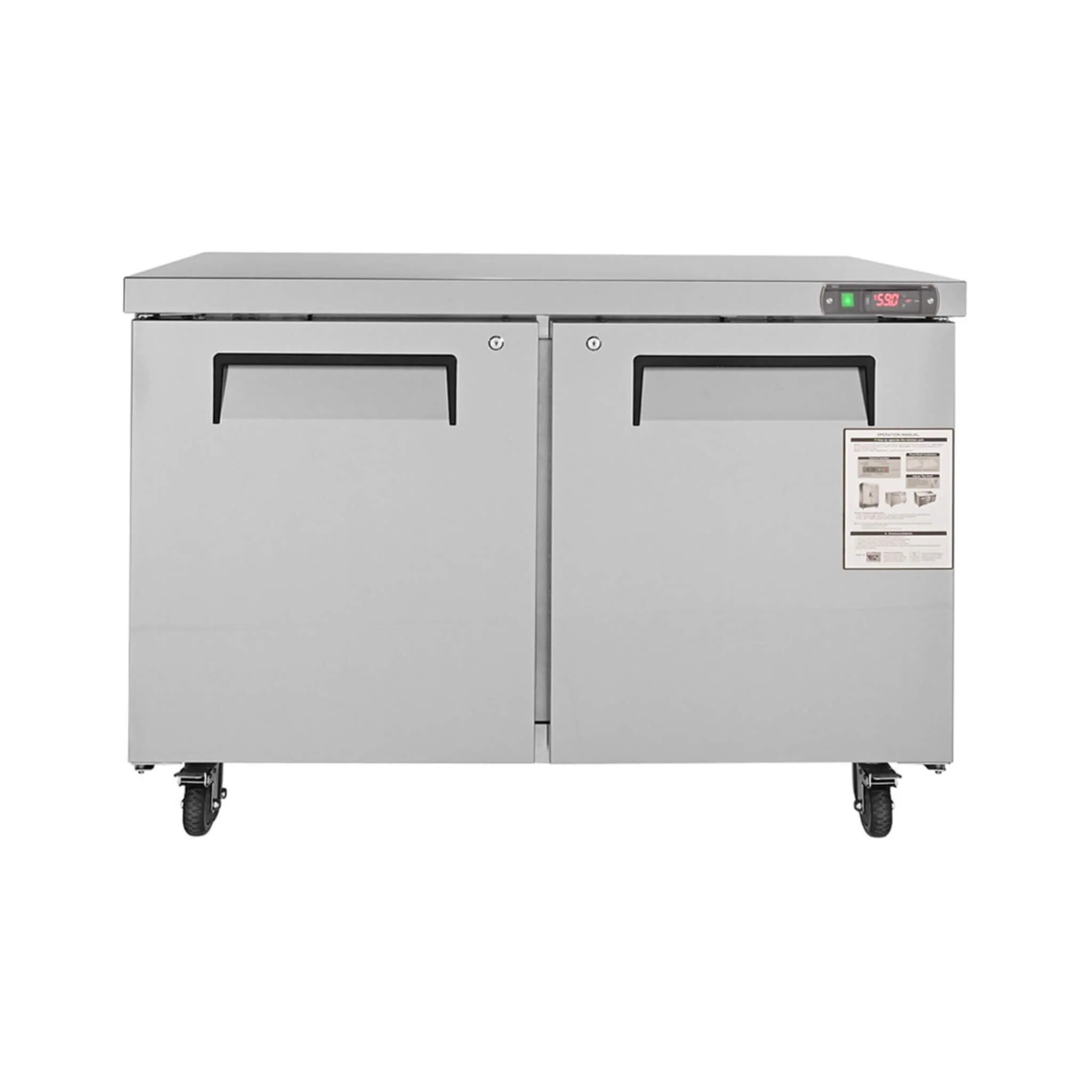 12.9 Cu.Ft 2-Door 48-Inch Commercial Stainless Steel Worktop Undercounter Refrigerator (SAK26049) - Image 11