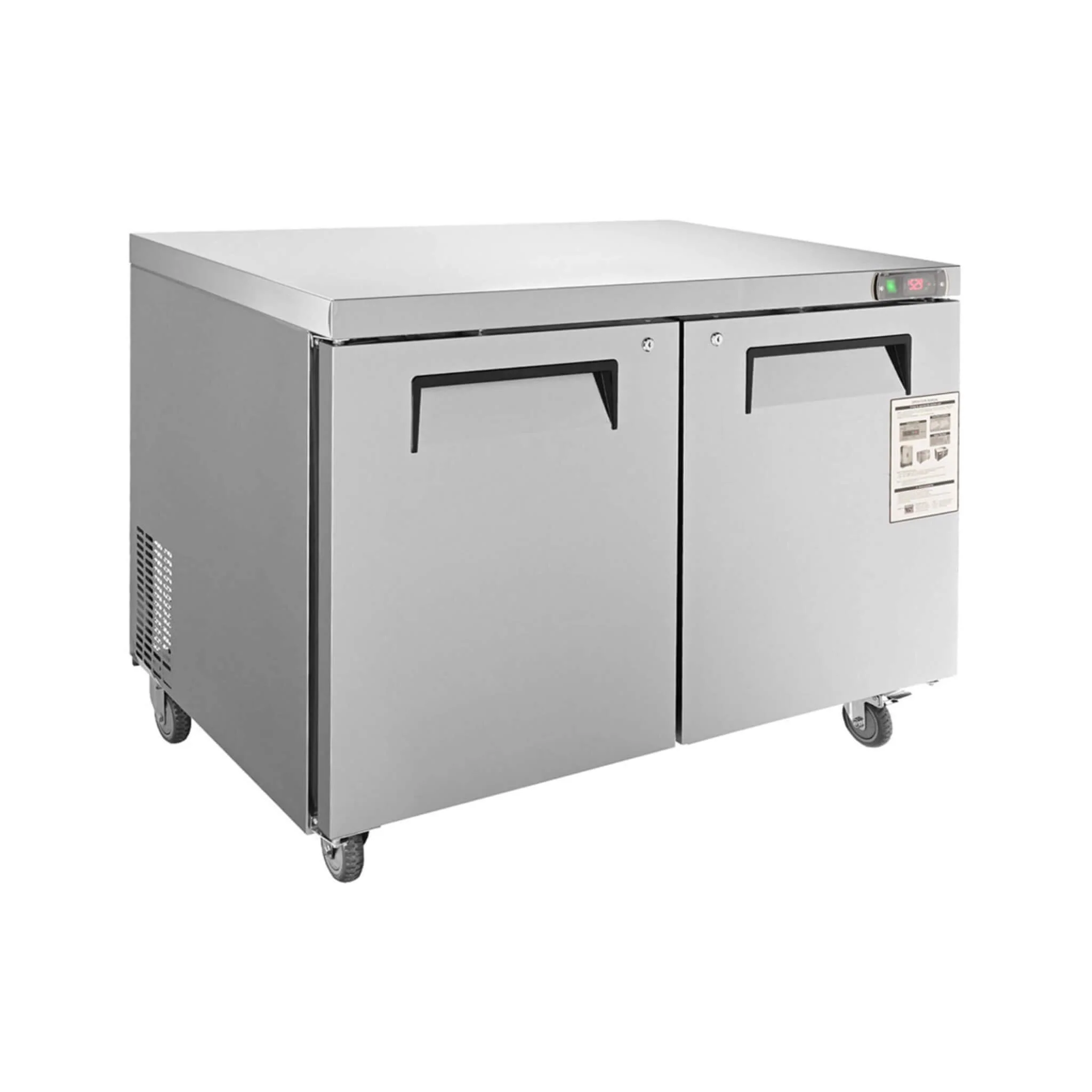 12.9 Cu.Ft 2-Door 48-Inch Commercial Stainless Steel Worktop Undercounter Refrigerator (SAK26049) - Image 7