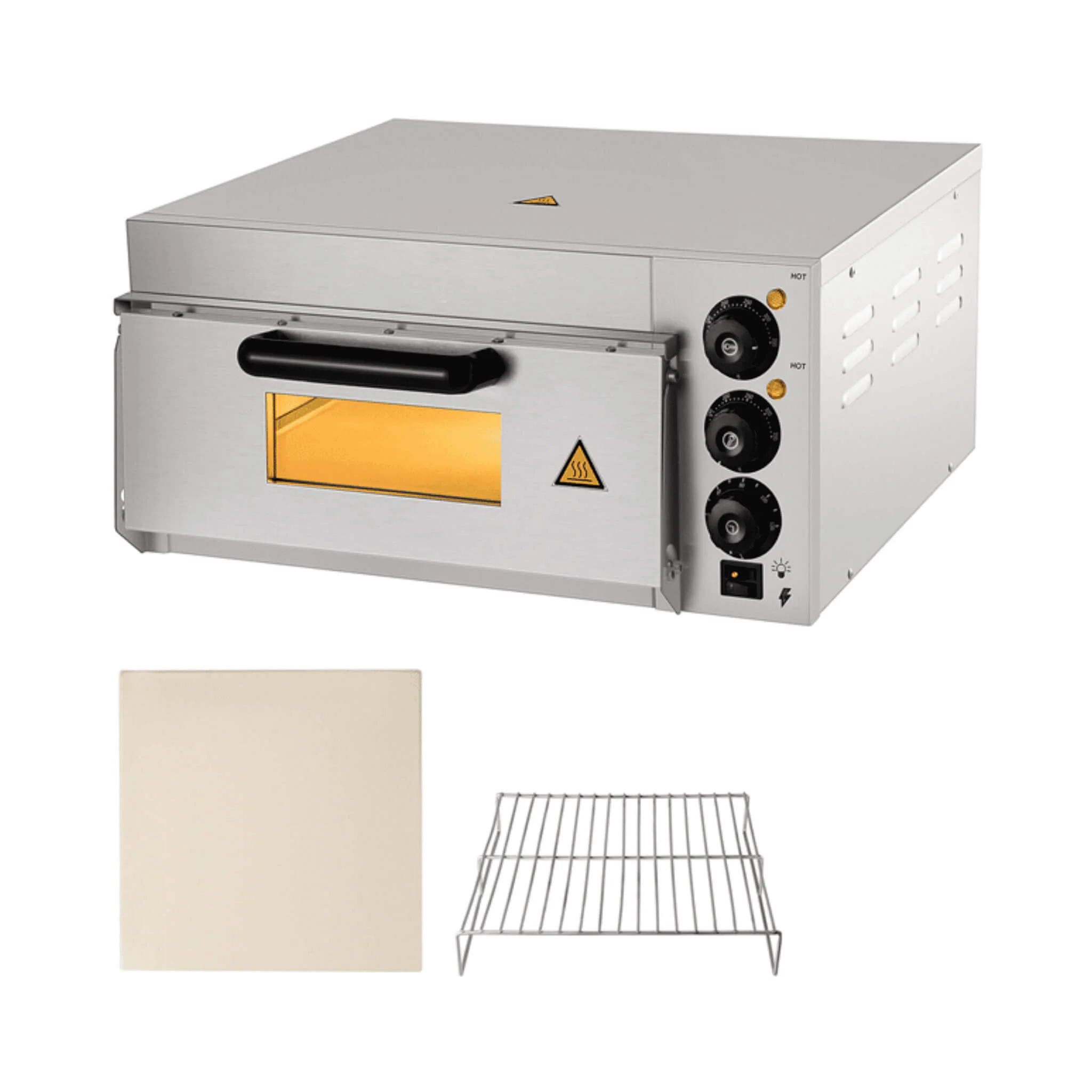 14-Inch Electric Single Deck Countertop Commercial Pizza Oven (SAK92582) - Image 13