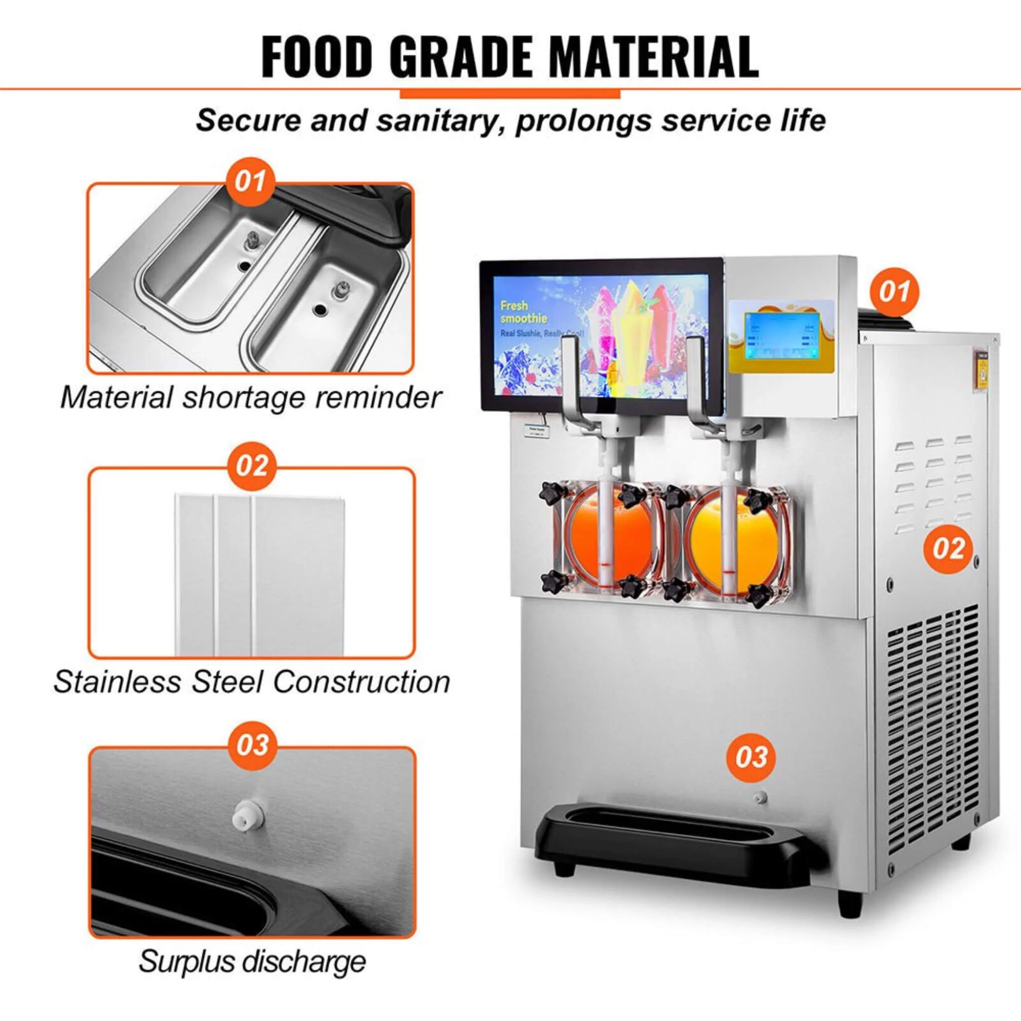 Commercial 16L 1155W Double Frozen Margarita Ice Slushie Drink Maker Machine (SAK95281) - Image 6