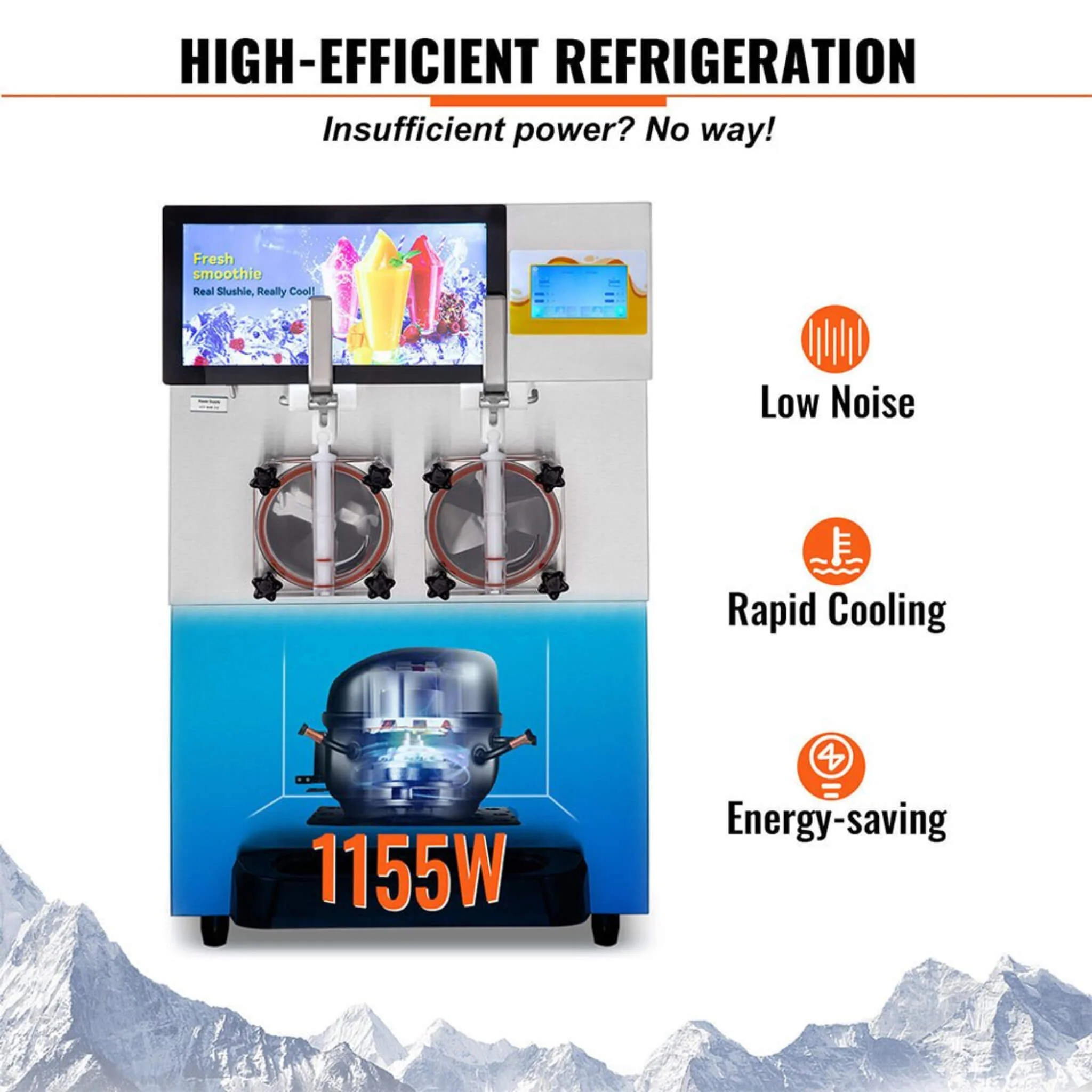 Commercial 16L 1155W Double Frozen Margarita Ice Slushie Drink Maker Machine (SAK95281) - Image 9