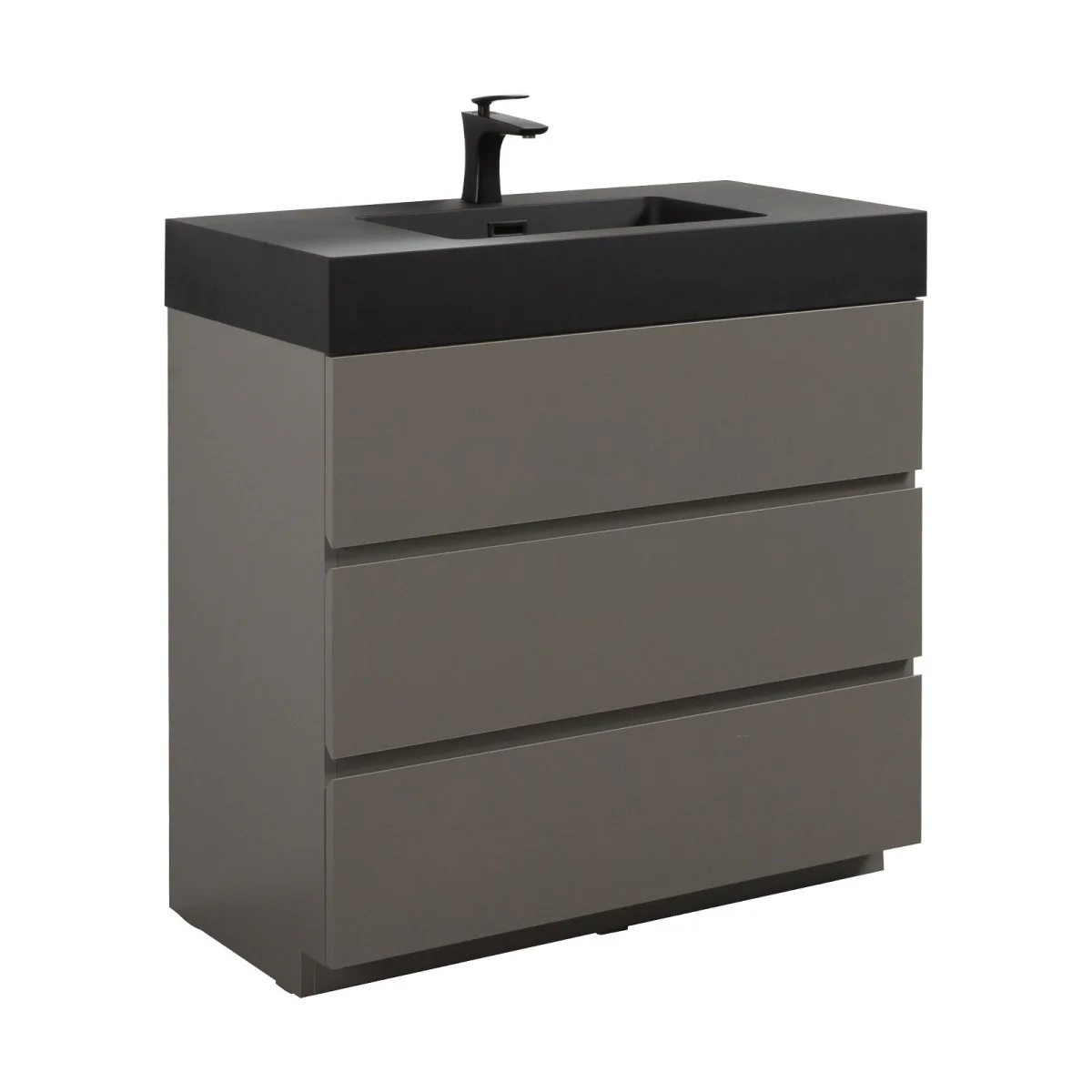 Nuvia 36-Inch Premium Modern Freestanding One-Piece Bathroom Vanity Set Without Drain And Faucet (SAK71364) - Image 8