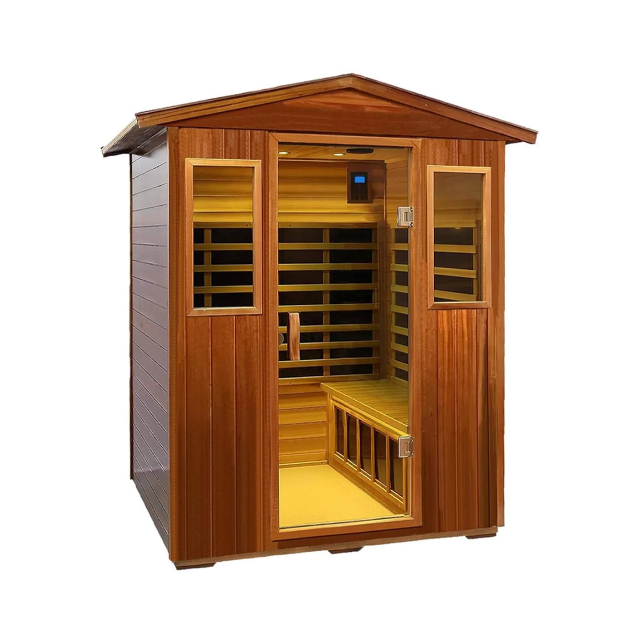 Thermoa Valois Premium 4-Person 2050W Luxury Low EMF Outdoor FAR Infrared Home Sauna With Bluetooth Audio (SAK15372) - Image 6
