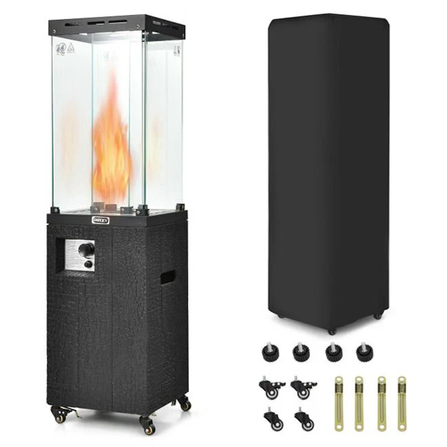 41K BTU Outdoor Propane Gas Patio Heater W/ Lockable Wheels (SAK98052) - Image 11