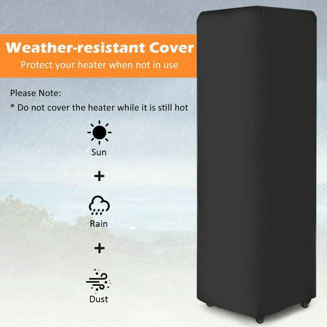 41K BTU Outdoor Propane Gas Patio Heater W/ Lockable Wheels (SAK98052) - Image 4