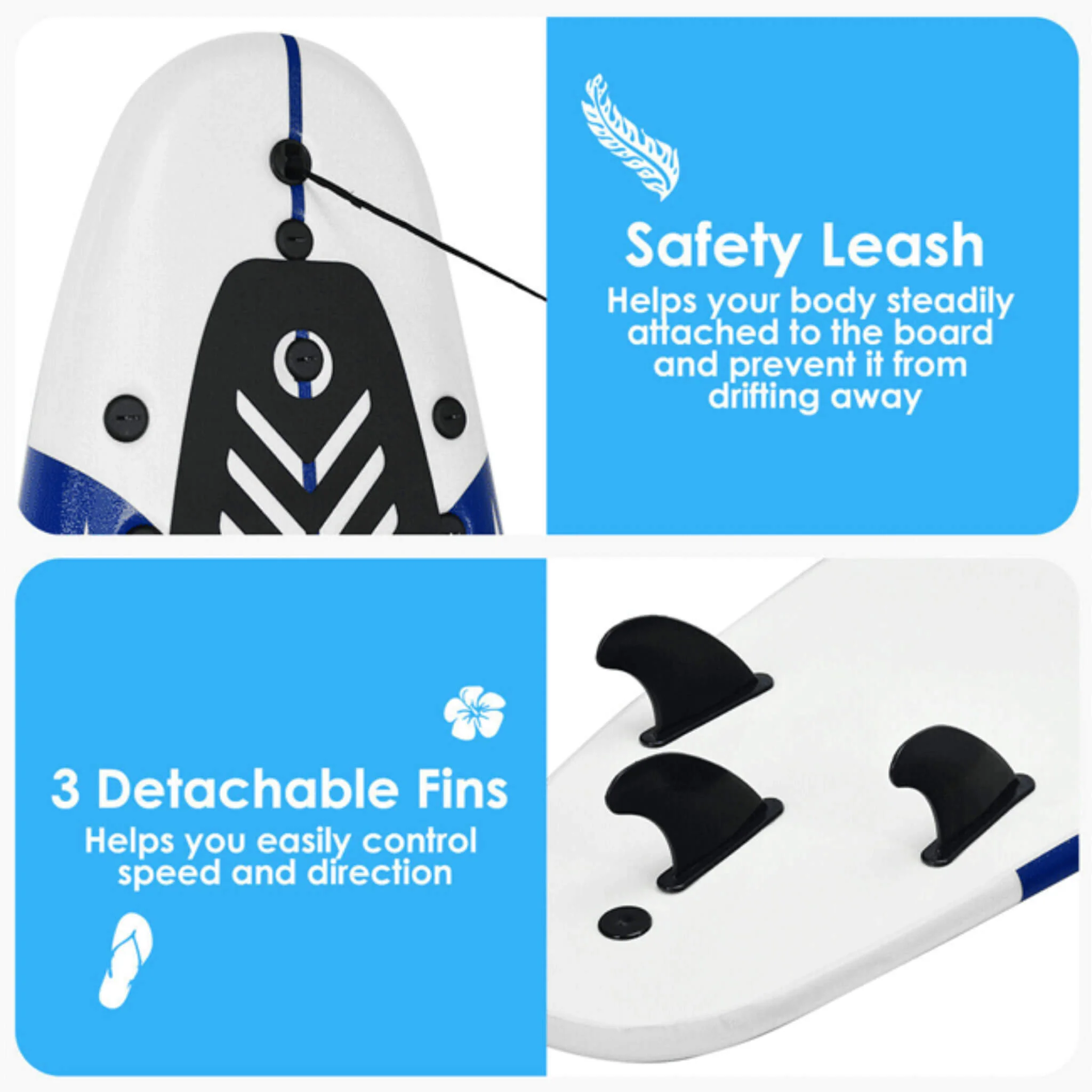6FT Inflatable Blow Up Stand Up Paddle SUP Surfboard (SAK94461) - Image 8