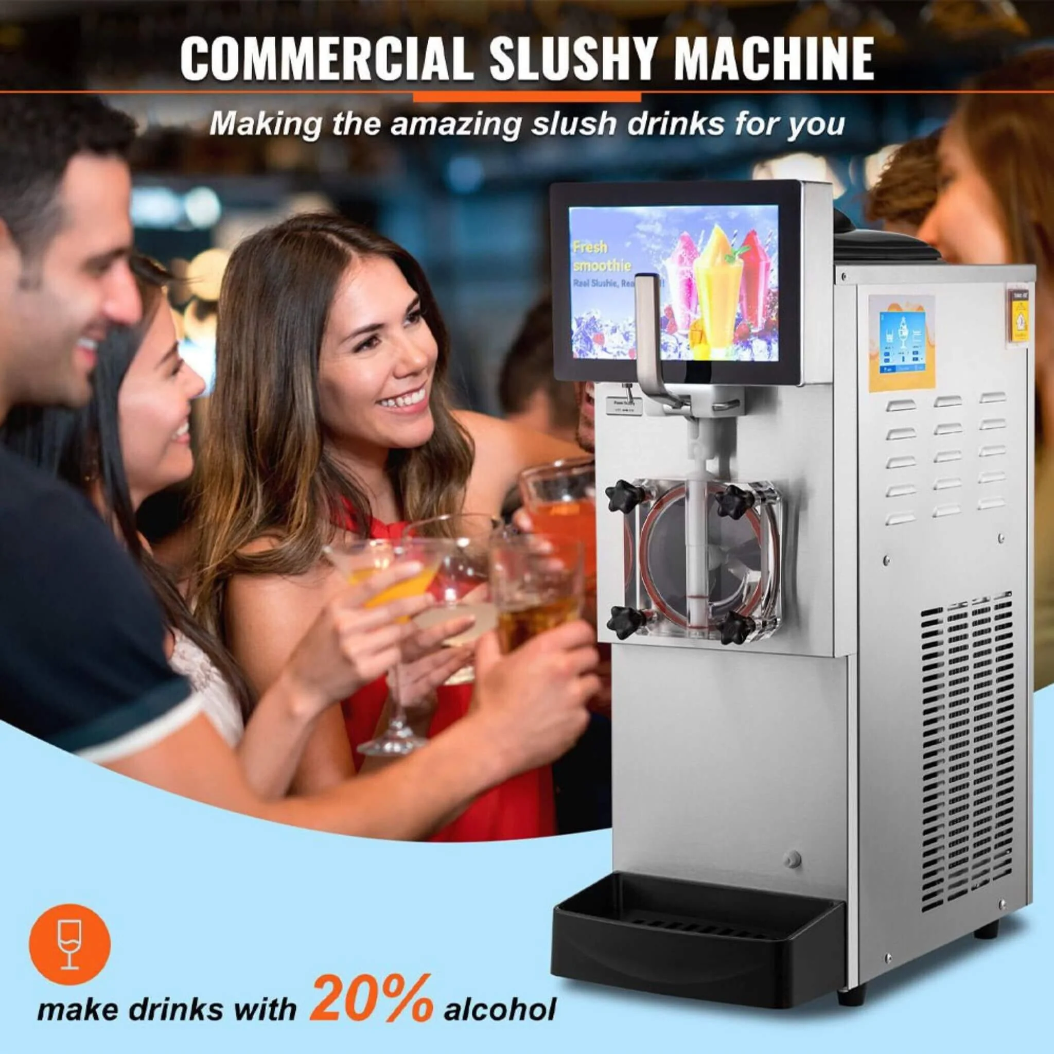 8L Commercial 1050W Single Frozen Margarita Ice Slushy Drink Maker Machine (SAK94026) - Image 4
