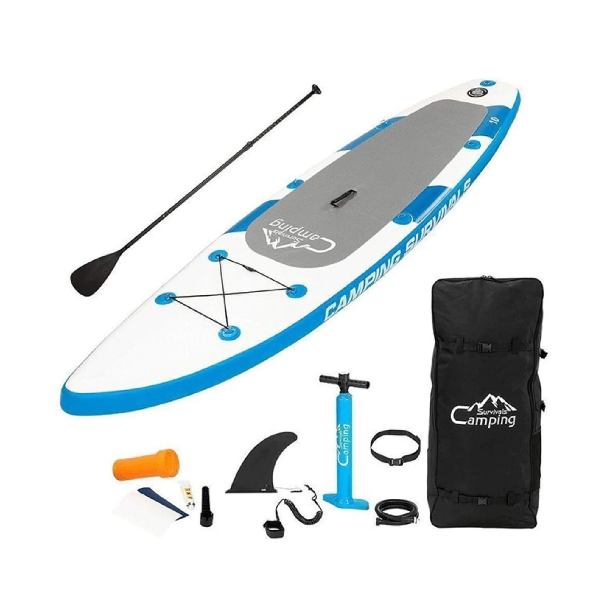 Camping Survivals 10/11FT Premium Blow Up SUP Surfboard W/ Complete Kit (SAK98615) - Image 10