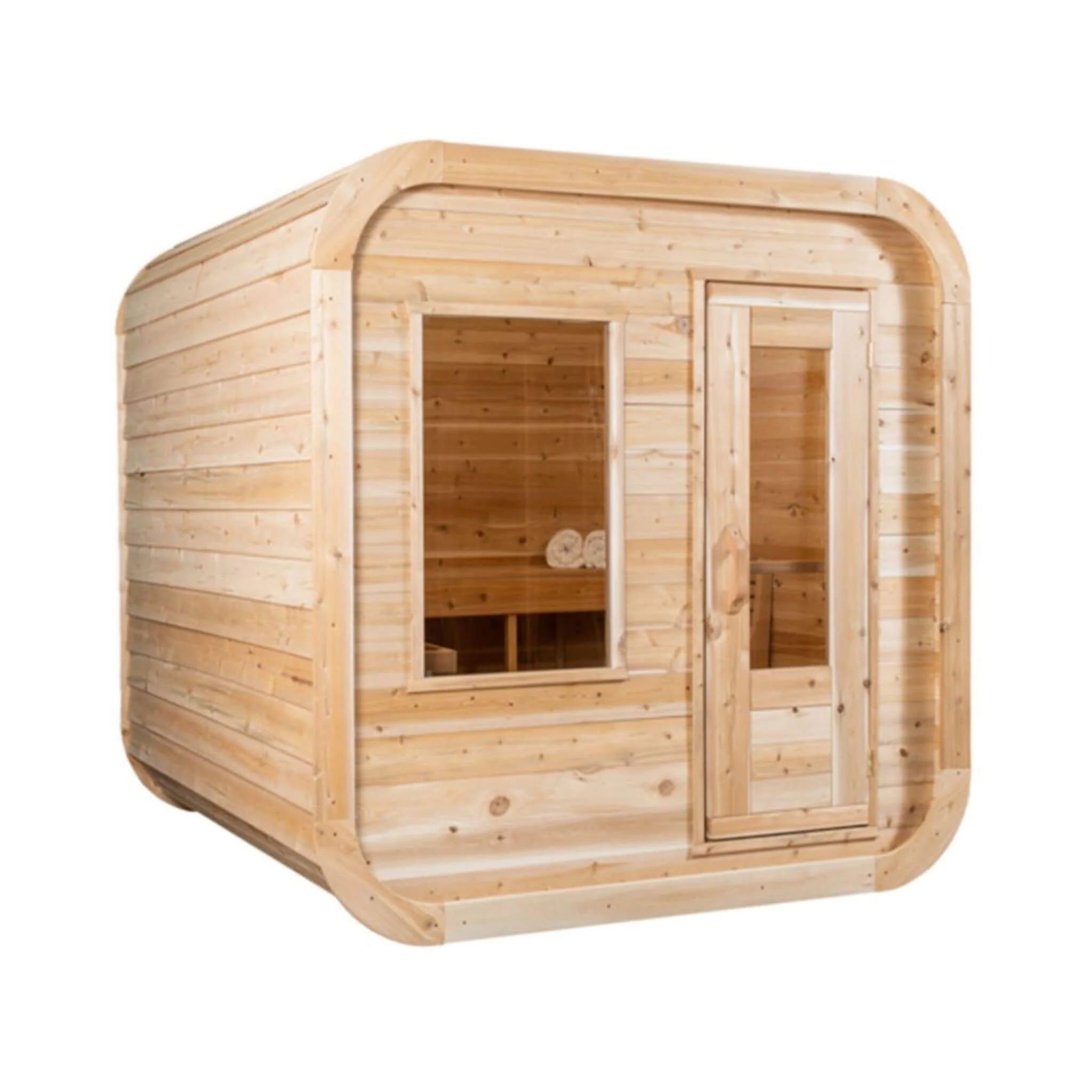 Dundalk Leisurecraft 4-Person Canadian Timber Luna Cube Sauna With Sloped Roof And Front Window [CTC22LU] (SAK96475) - Image 5