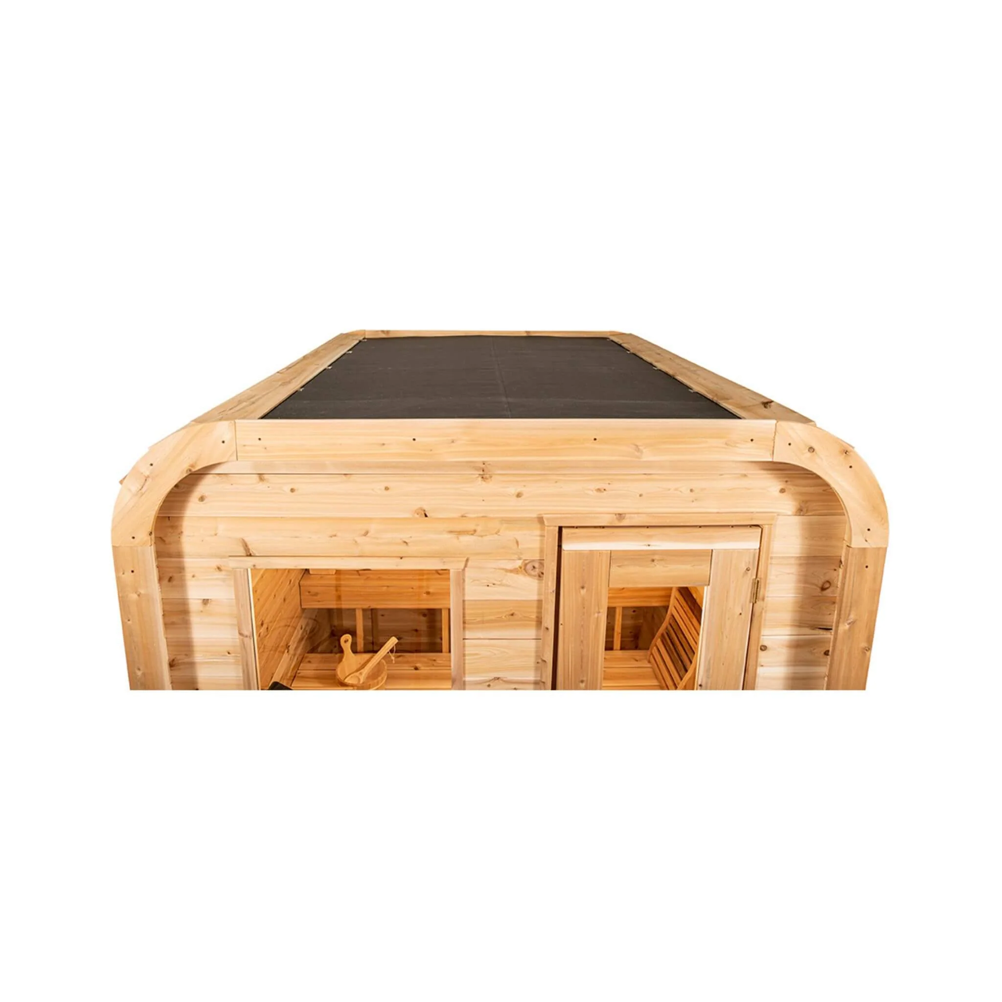 Dundalk Leisurecraft 4-Person Canadian Timber Luna Cube Sauna With Sloped Roof And Front Window [CTC22LU] (SAK96475) - Image 7