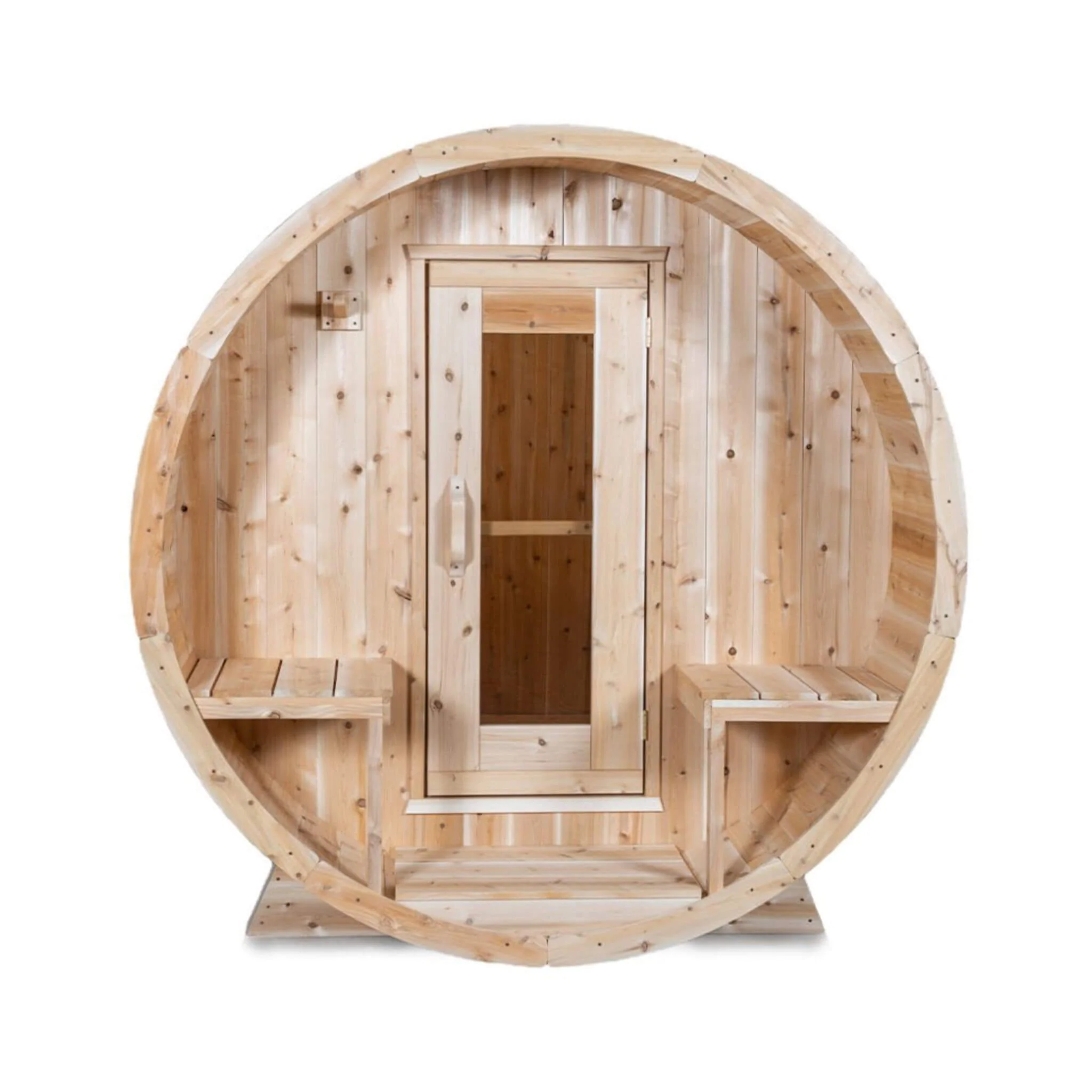Dundalk Leisurecraft 4-Person Canadian Timber Serenity Barrel Sauna With Solid Wood Benches [CTC2245W] (SAK94862) - Image 6