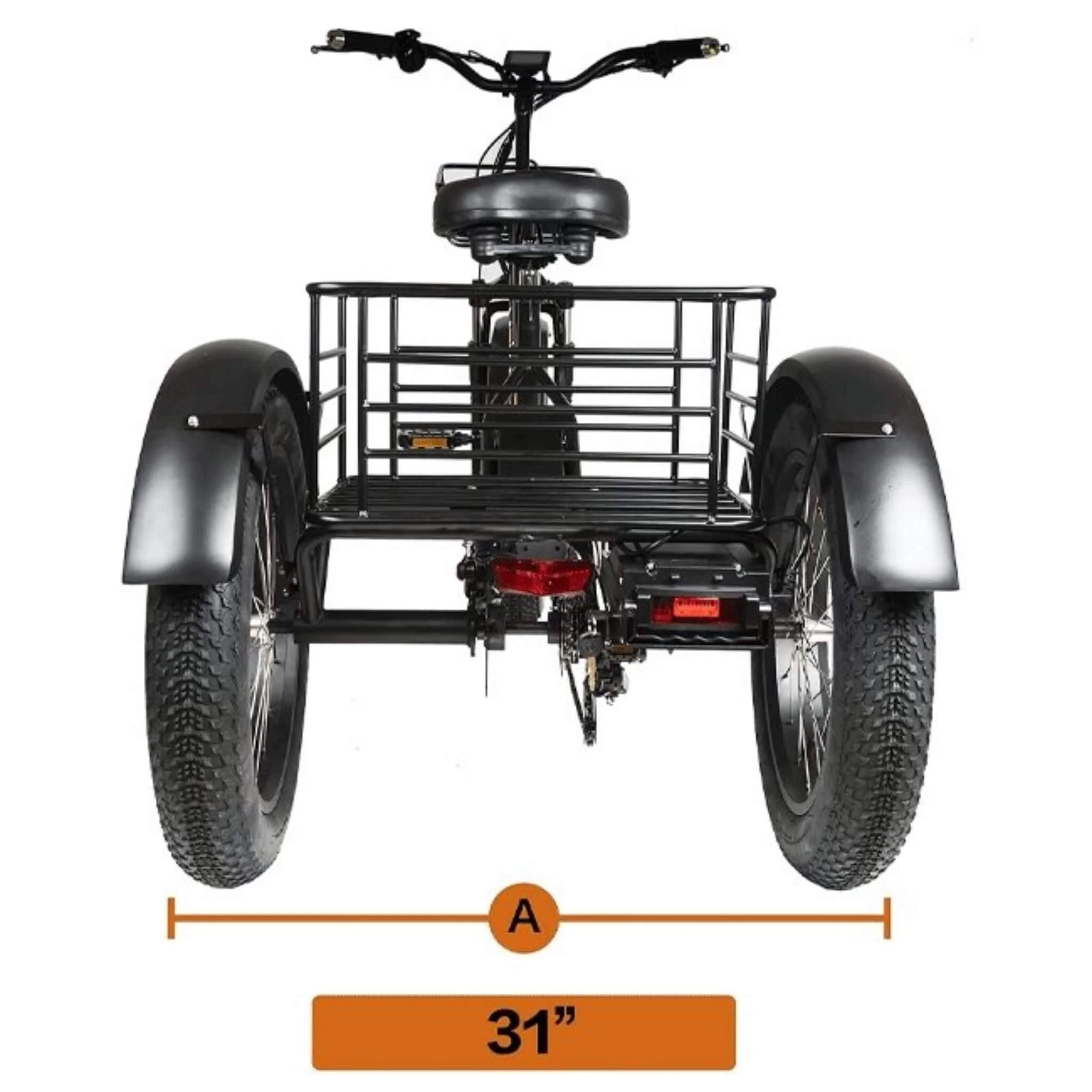 Dwmeigi MG1703 Zeus 20-Inch 48V/18.2Ah 750W Fat Tire Electric Trike, 330LBS (SAK93144) - Image 12