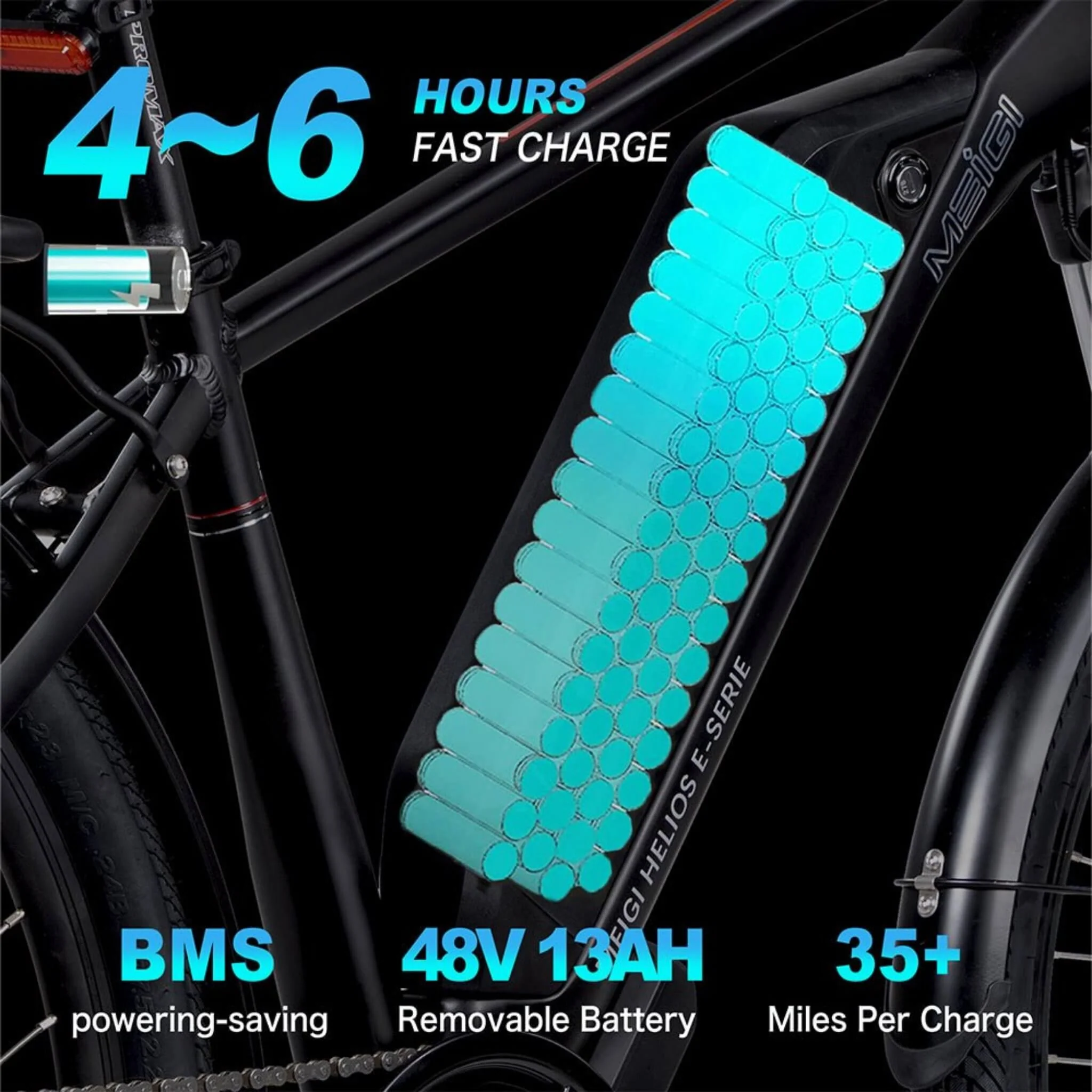 Dwmeigi MG7612 Helios 26-Inch 48V/13AH 750W Fat Tire Electric Bike, 280LBS (SAK91253) - Image 6