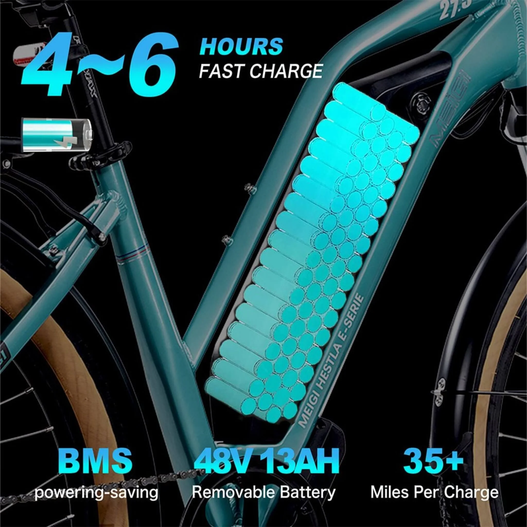 Dwmeigi MG7613 Hestia 26-Inch 48V/13AH 750W Fat Tire Electric Bike, 280LBS (SAK92541) - Image 6