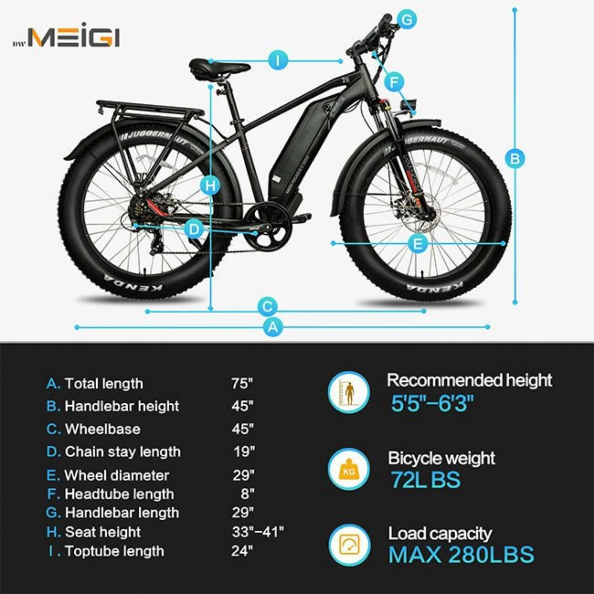 Dwmeigi MG8713 Pegasus 26-Inch 48V/16AH 750W Fat Tire Electric Bike, 280LBS (SAK96845) - Image 19