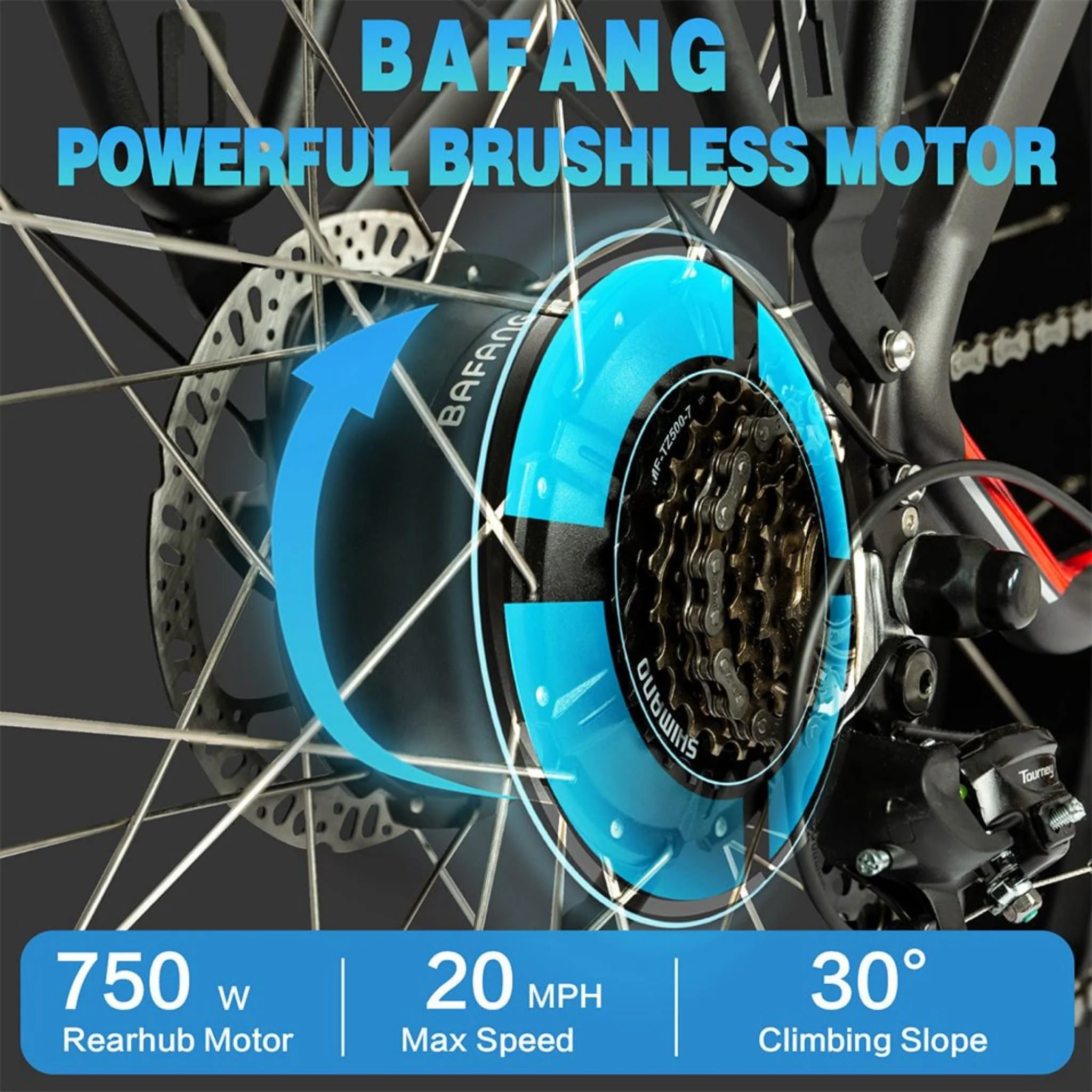 Dwmeigi MG8714 Artemis 26-Inch 48V/16AH 750W Fat Tire Electric Bike, 280LBS (SAK96154) - Image 8