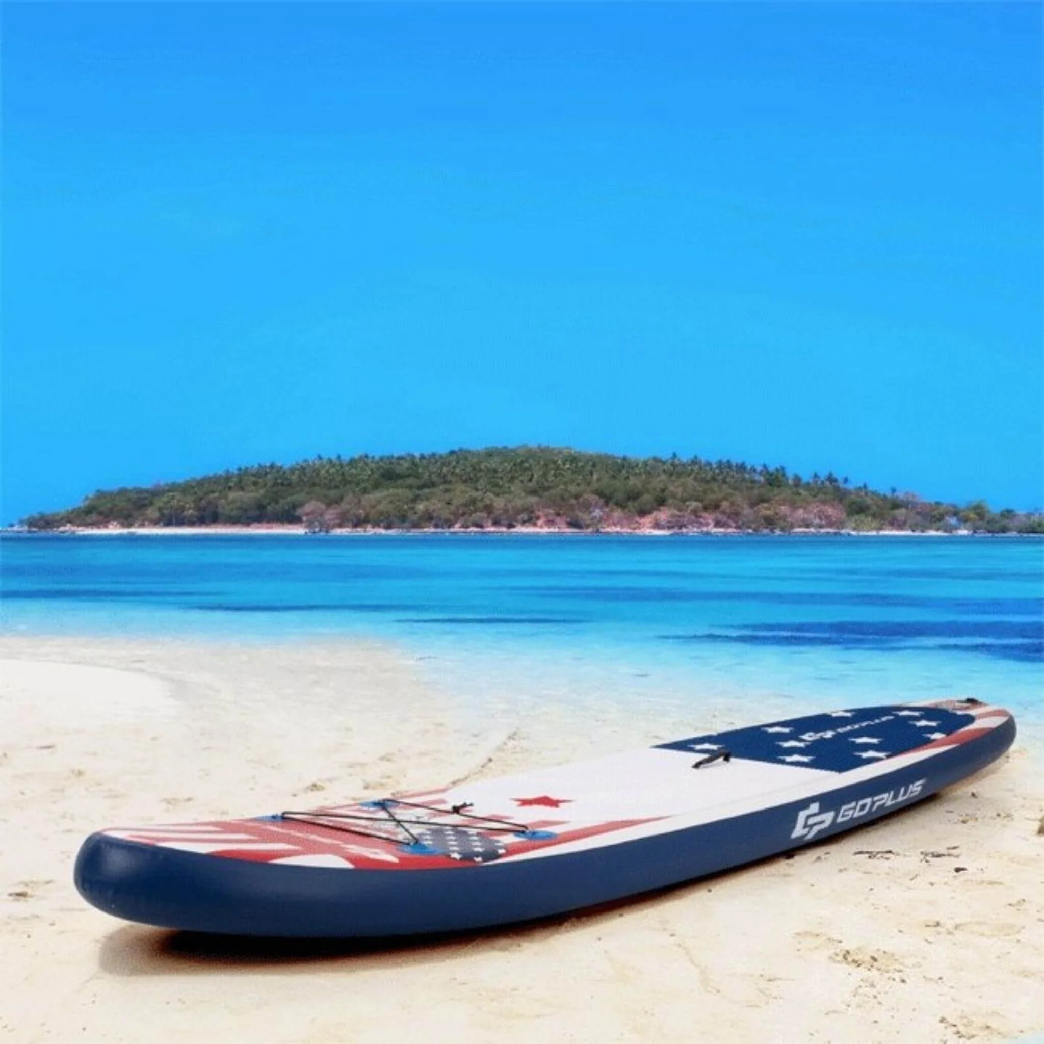 GoPlus 11FT Inflatable Stand Up Surfboard Paddle Board W/ Aluminum Paddle (SAK58739) - Image 9