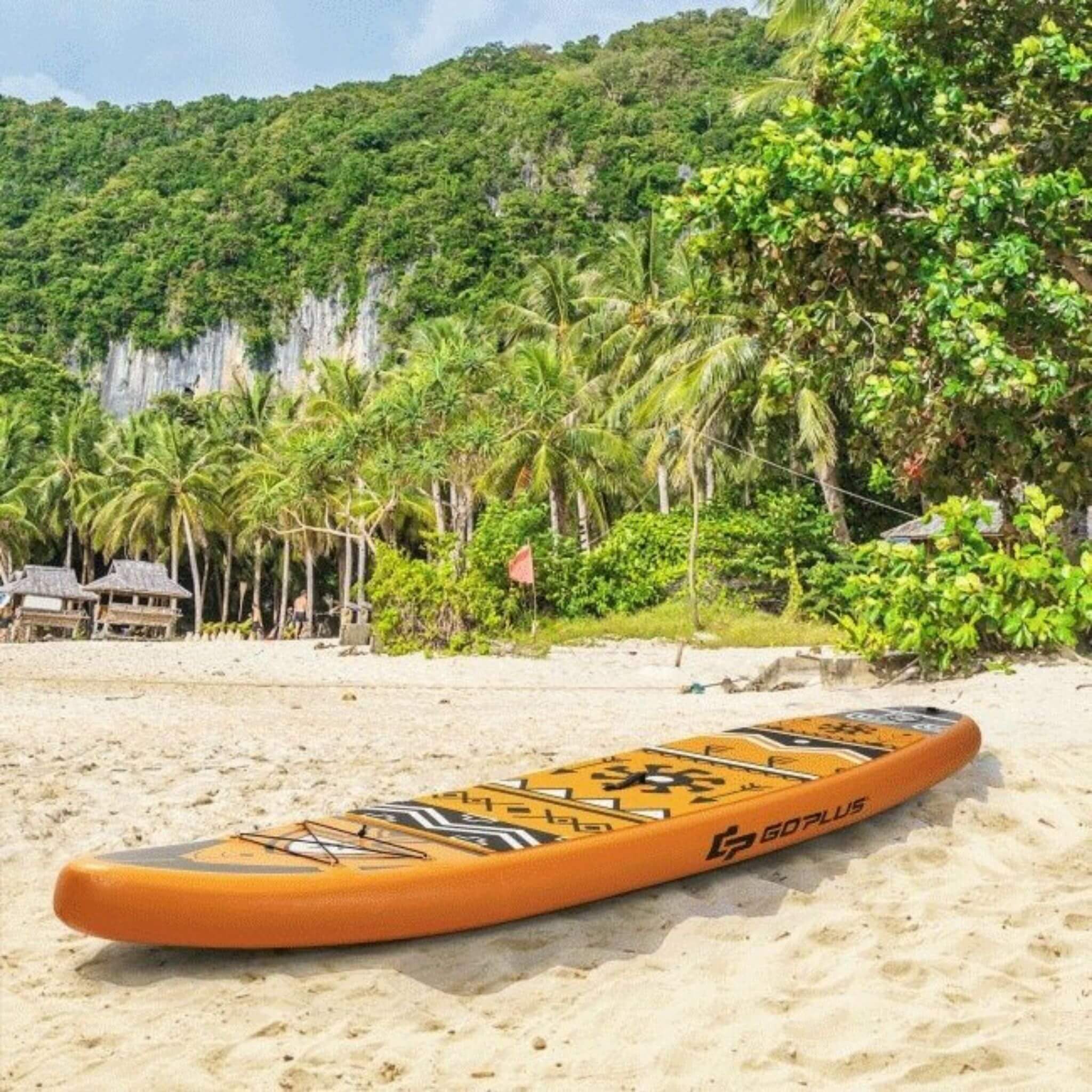 GoPlus 10.5FT Inflatable Stand Up Surfboard Paddle Board W/ SUP Aluminum Paddle (SAK95162) - Image 4