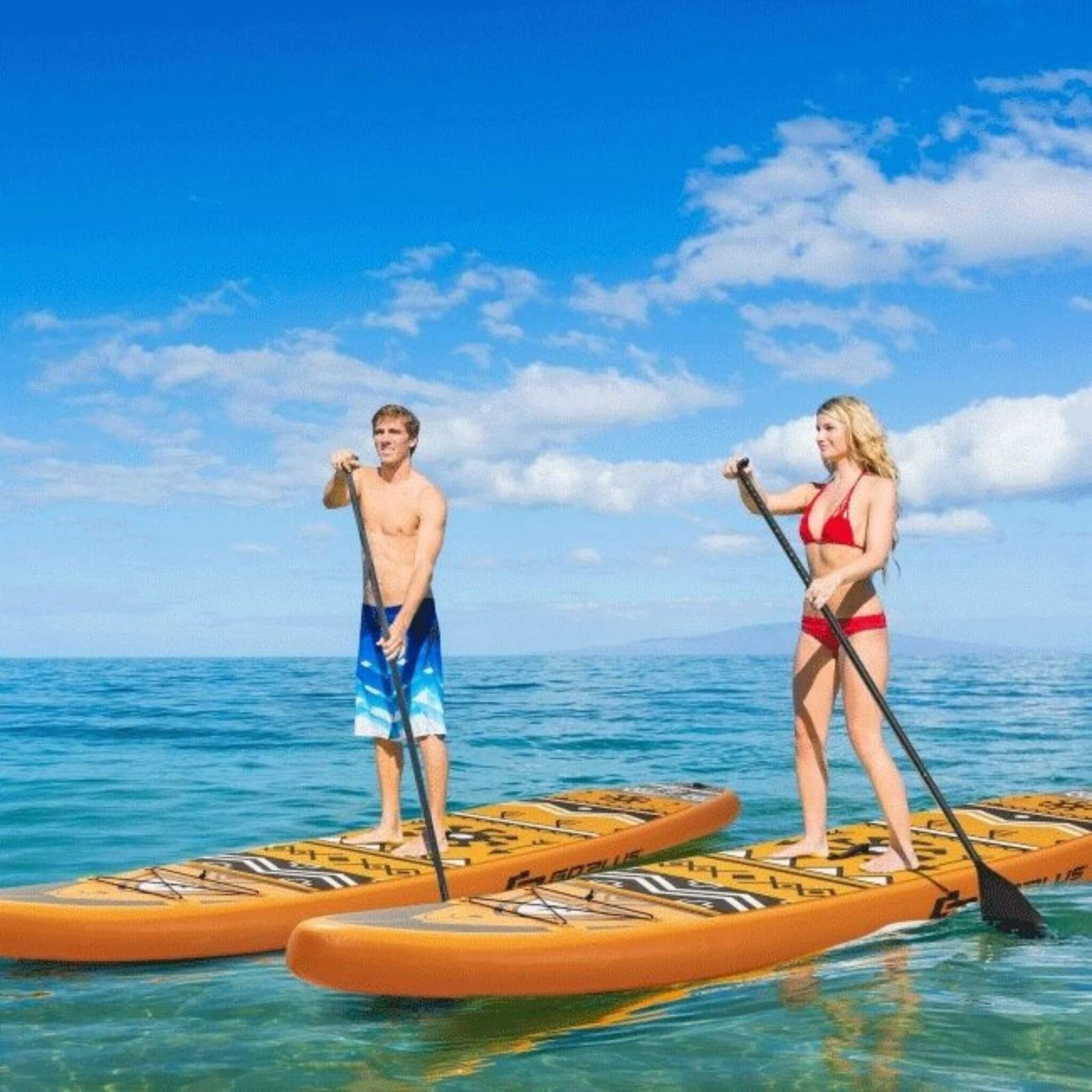 GoPlus 10.5FT Inflatable Stand Up Surfboard Paddle Board W/ SUP Aluminum Paddle (SAK95162) - Image 7