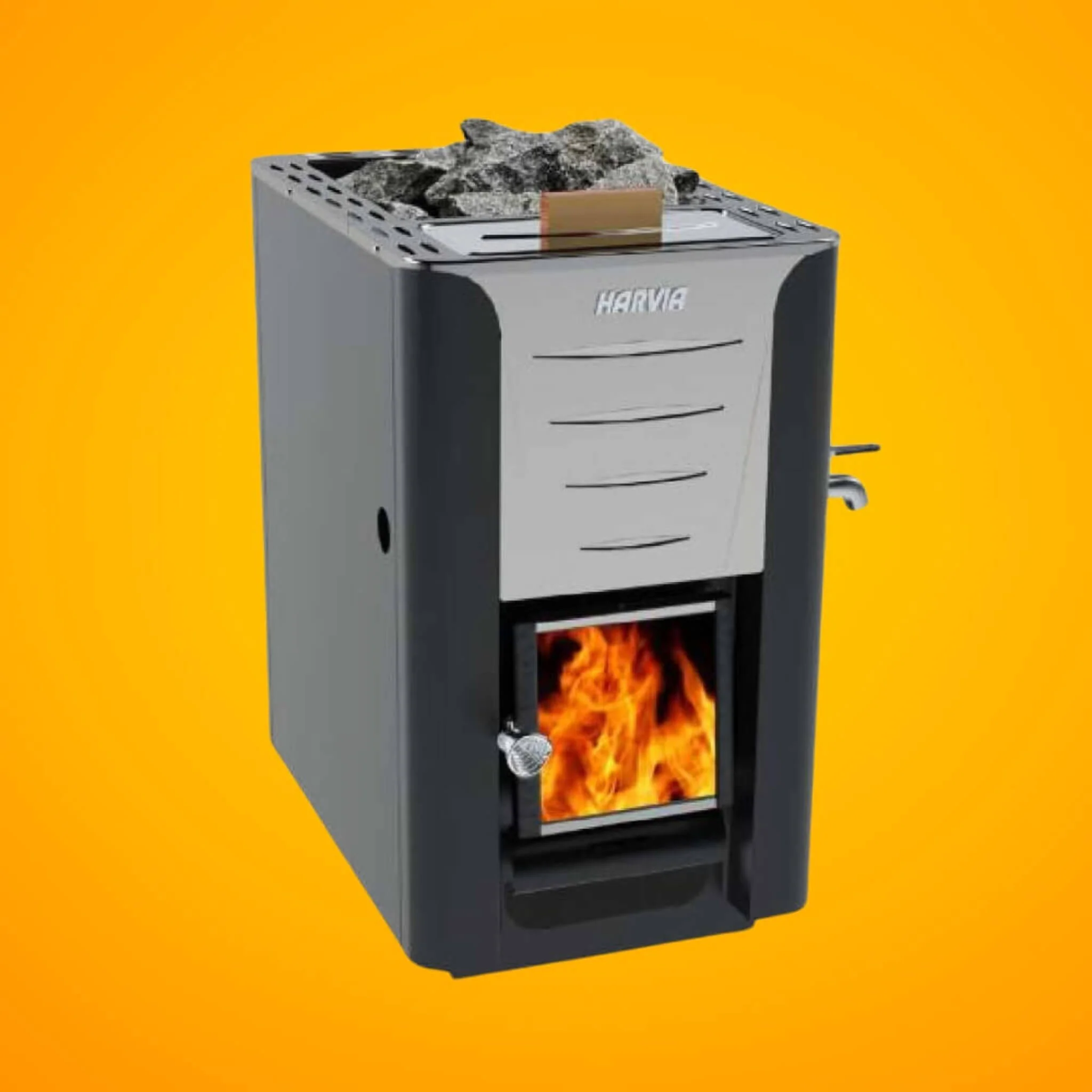 Harvia 20 ES Pro Wood Sauna Stove With Water Tank & Stauna Stones, 24.1KW [WK200ES] (SAK48251) - Image 5