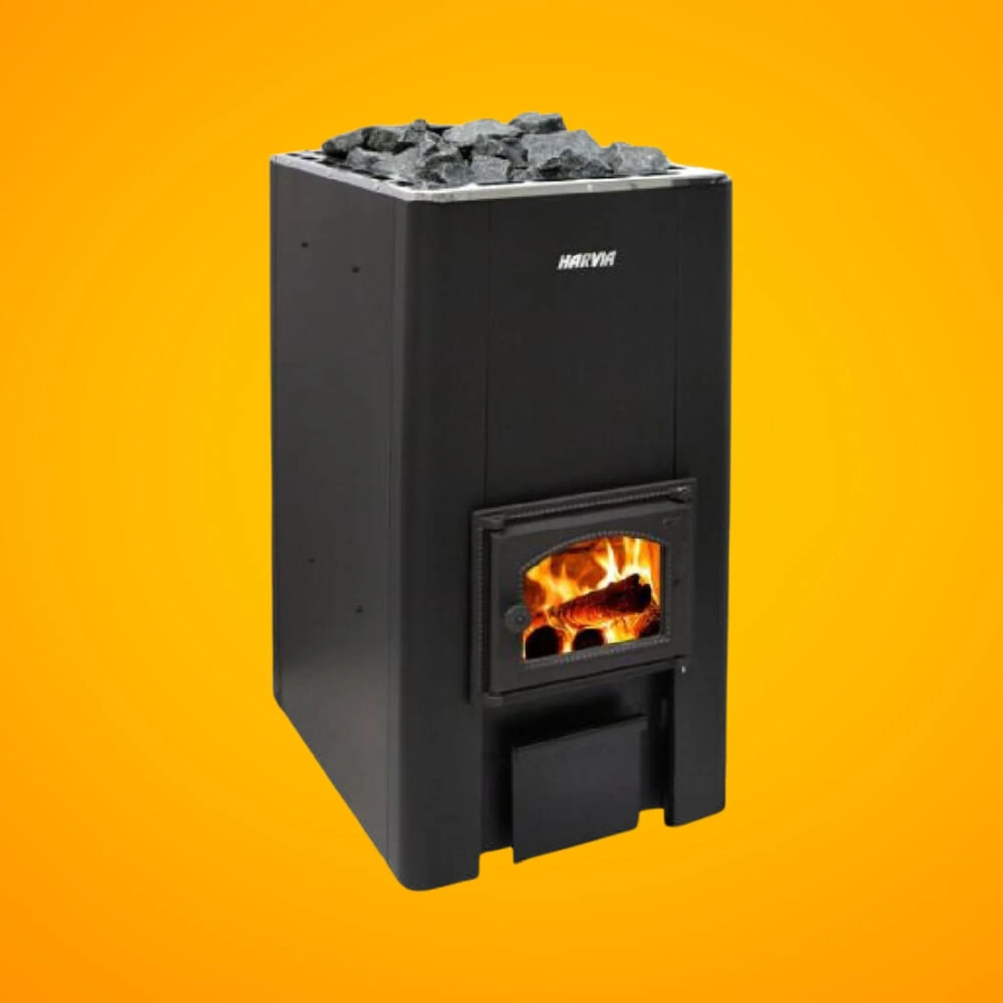 Harvia 50 40KW Black Floor Mount Wood-Burning Sauna Stove With Sauna Stones [WK500] (SAK73164) - Image 5