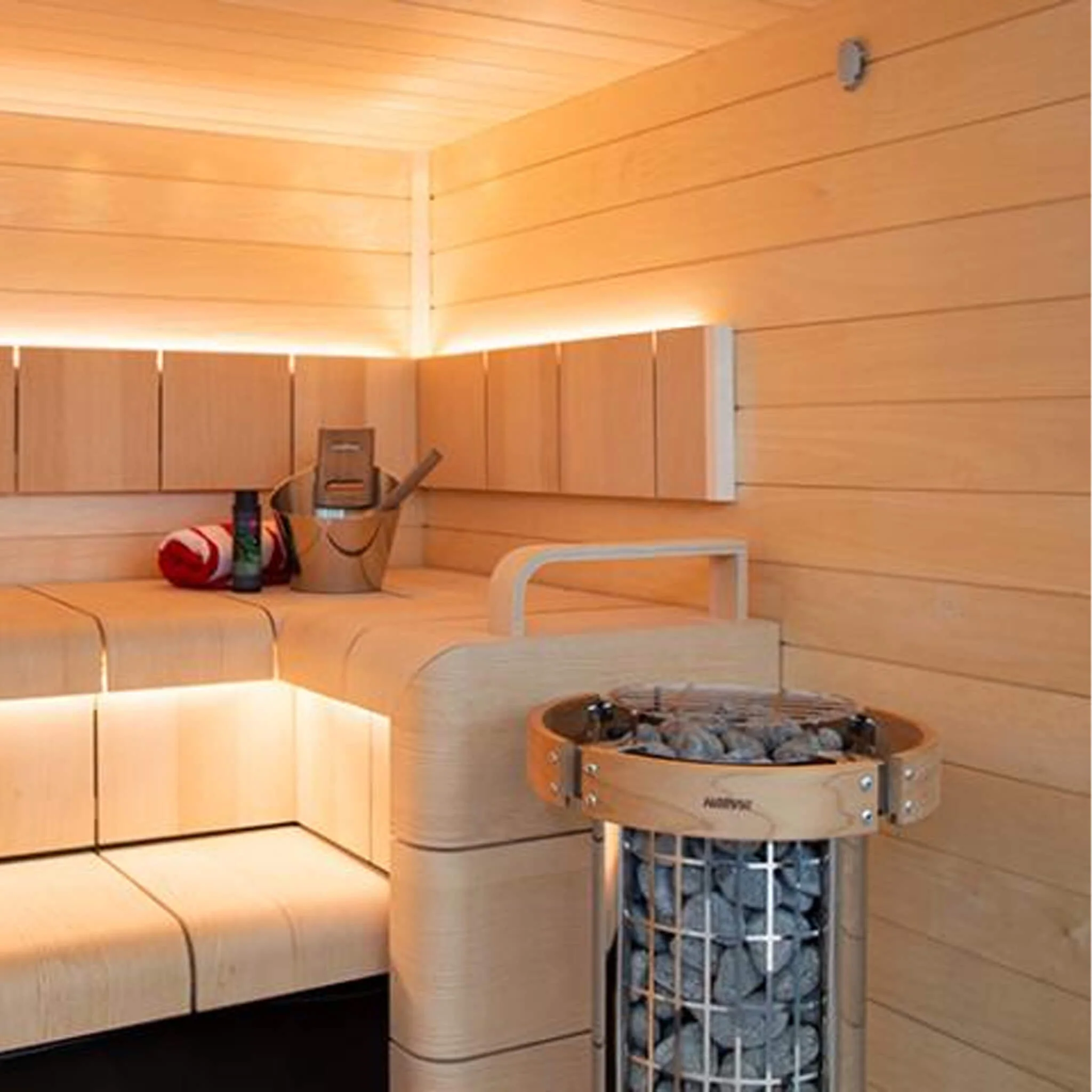 Harvia Cilindro UL Certified Electric Sauna Heater With Xenio CX45 Digital Control Panel & Sauna Stones [PC60/80/90/110E] (SAK86571) - Image 12