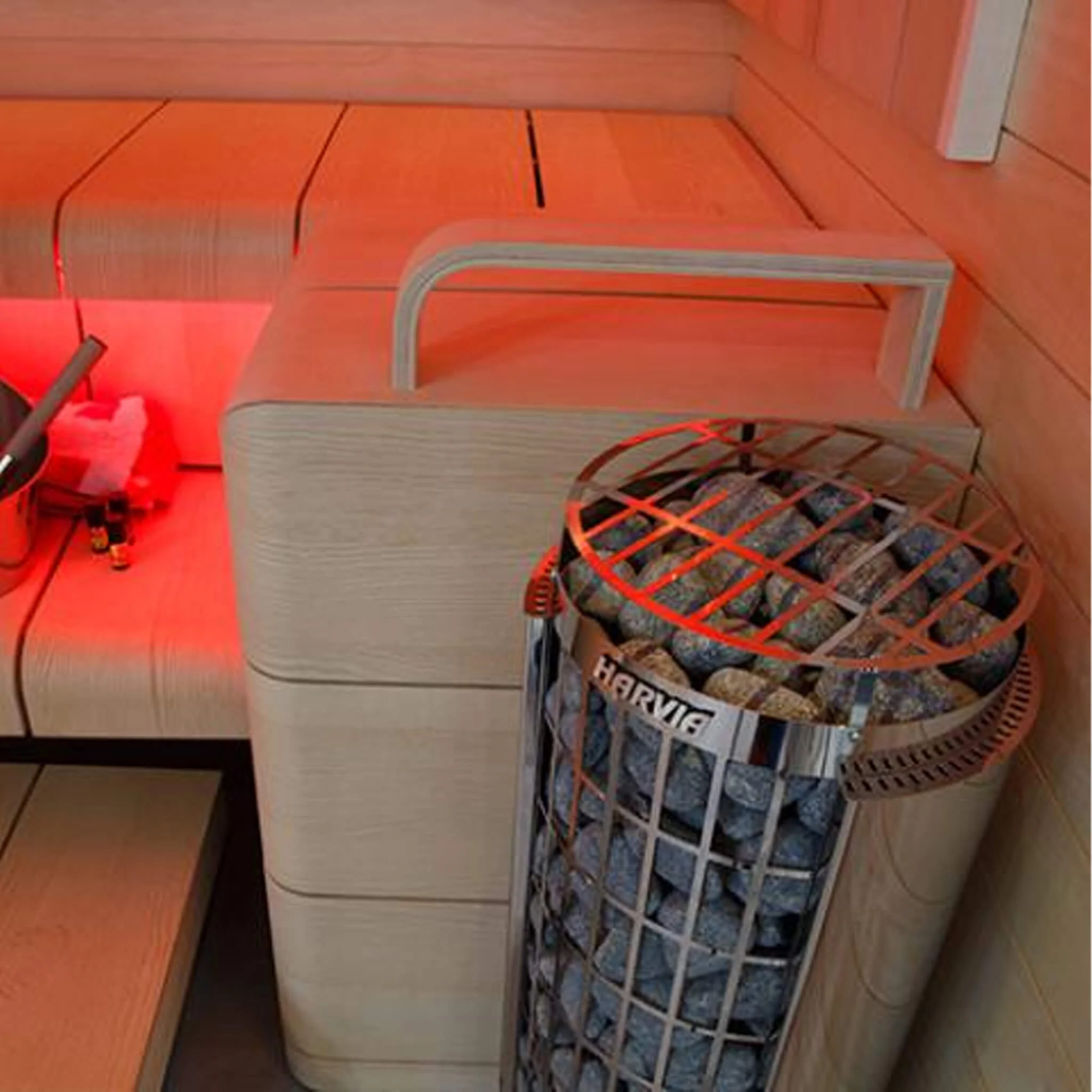 Harvia Cilindro UL Certified Electric Sauna Heater With Xenio CX45 Digital Control Panel & Sauna Stones [PC60/80/90/110E] (SAK86571) - Image 9