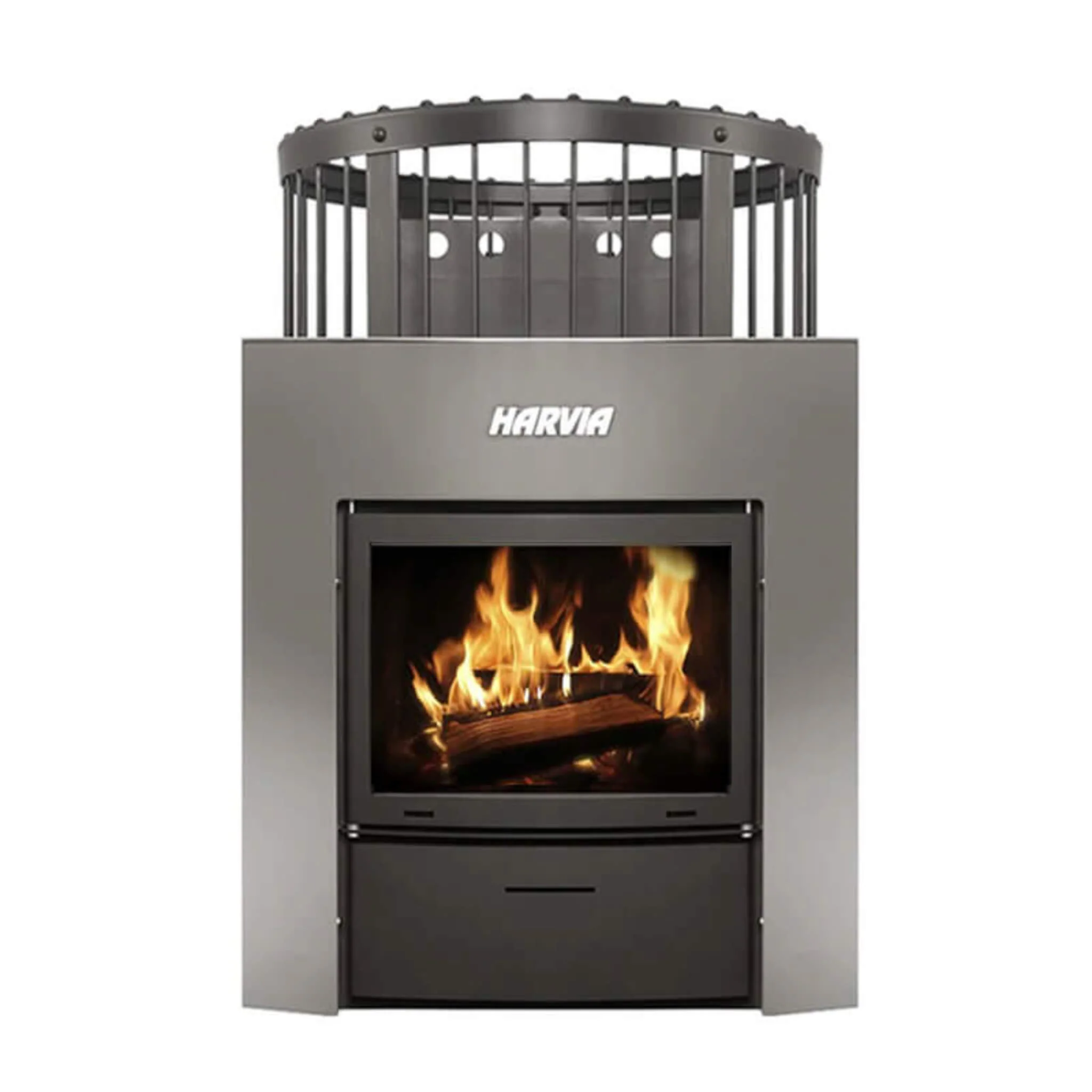 Harvia Legend Duo Wood Burning Sauna Stove/Fireplace Combo With Sauna Stones (SAK30749) - Image 3