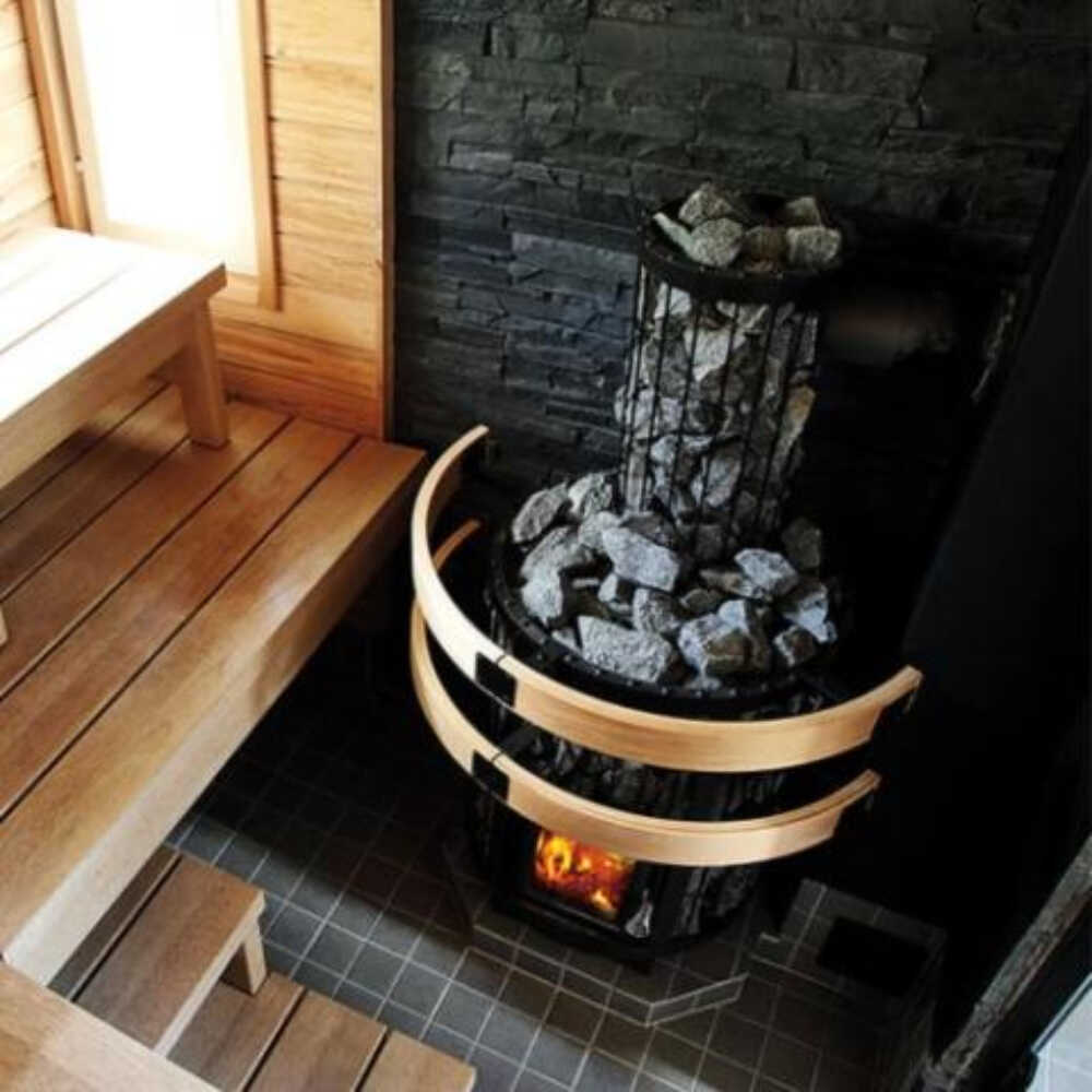 Harvia Legend Duo Wood Burning Sauna Stove/Fireplace Combo With Sauna Stones (SAK30749) - Image 7