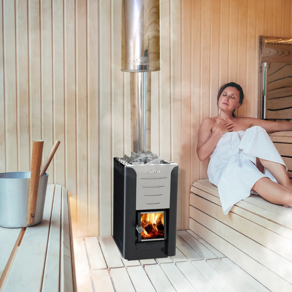 Harvia Pro 20 Premium Wood-Burning Sauna Heater Stove Package [PRO20-PKG] (SAK15748) - Image 3