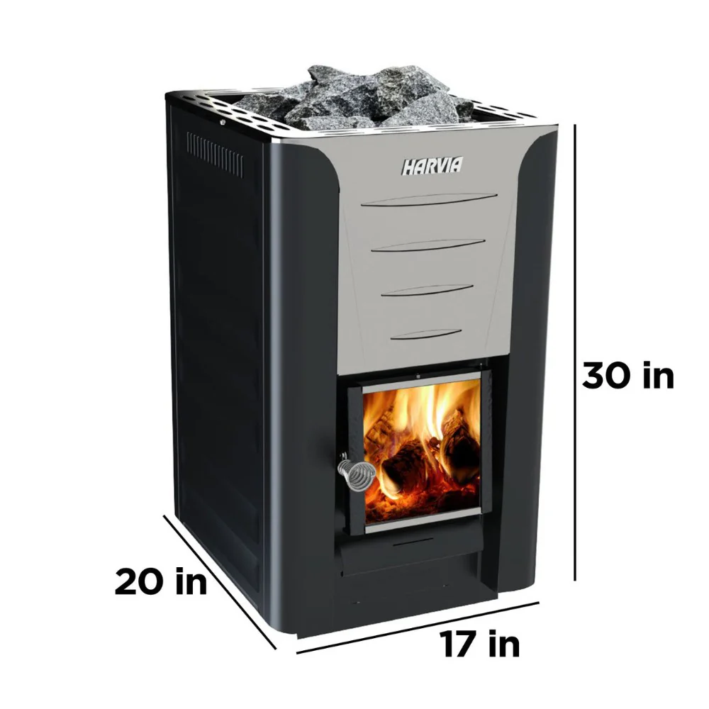 Harvia Pro 20 Premium Wood-Burning Sauna Heater Stove Package [PRO20-PKG] (SAK15748) - Image 7