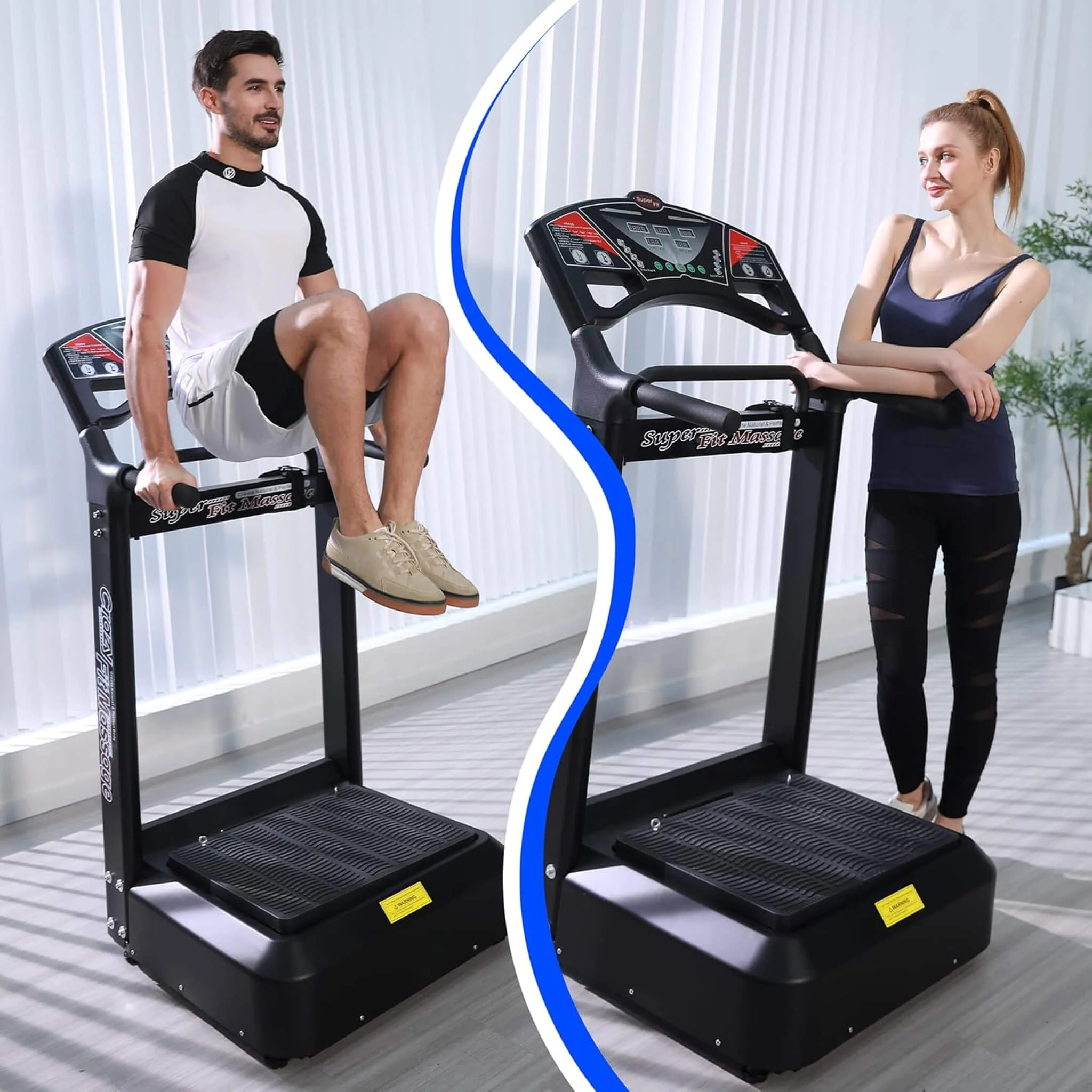 Rovix Heavy-Duty 400LBS Whole Body Vibration Plate Workout Machine (SAK57390) - Image 8