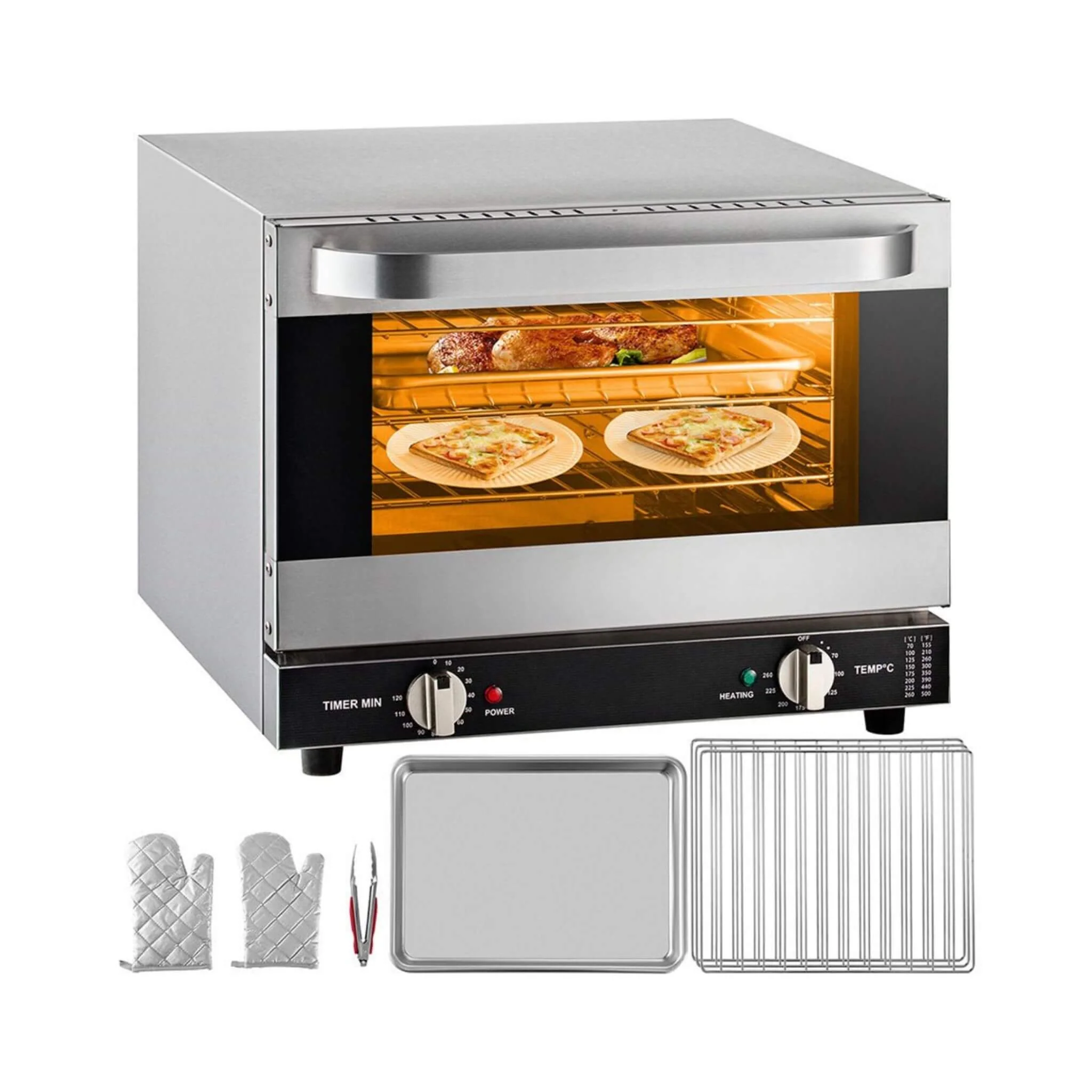 Heavy-Duty Commercial Stainless Steel Countertop Convection Toaster Oven (SAK51683) - Image 8
