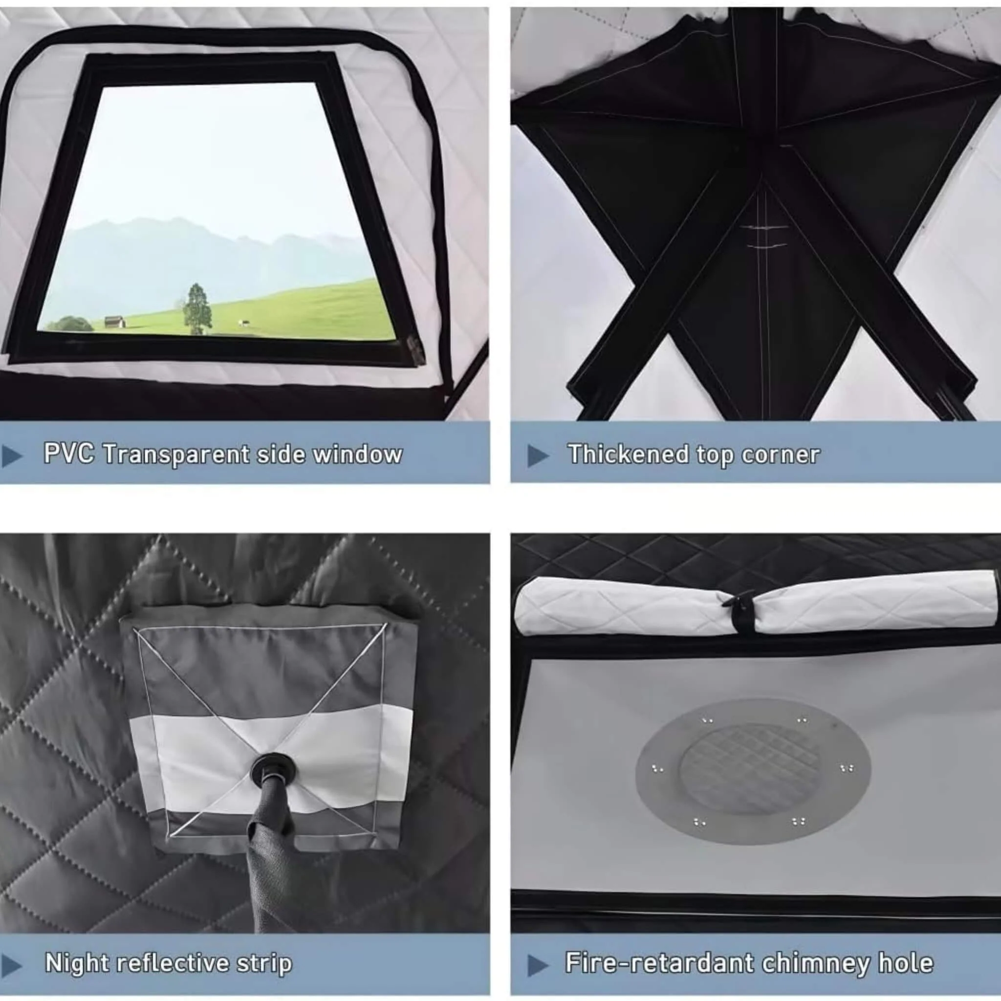 Heavy-Duty Large 11FT Insulated Pop Up Ice Fishing Camping Tent [8-12 Person] (SAK52084) - Image 4