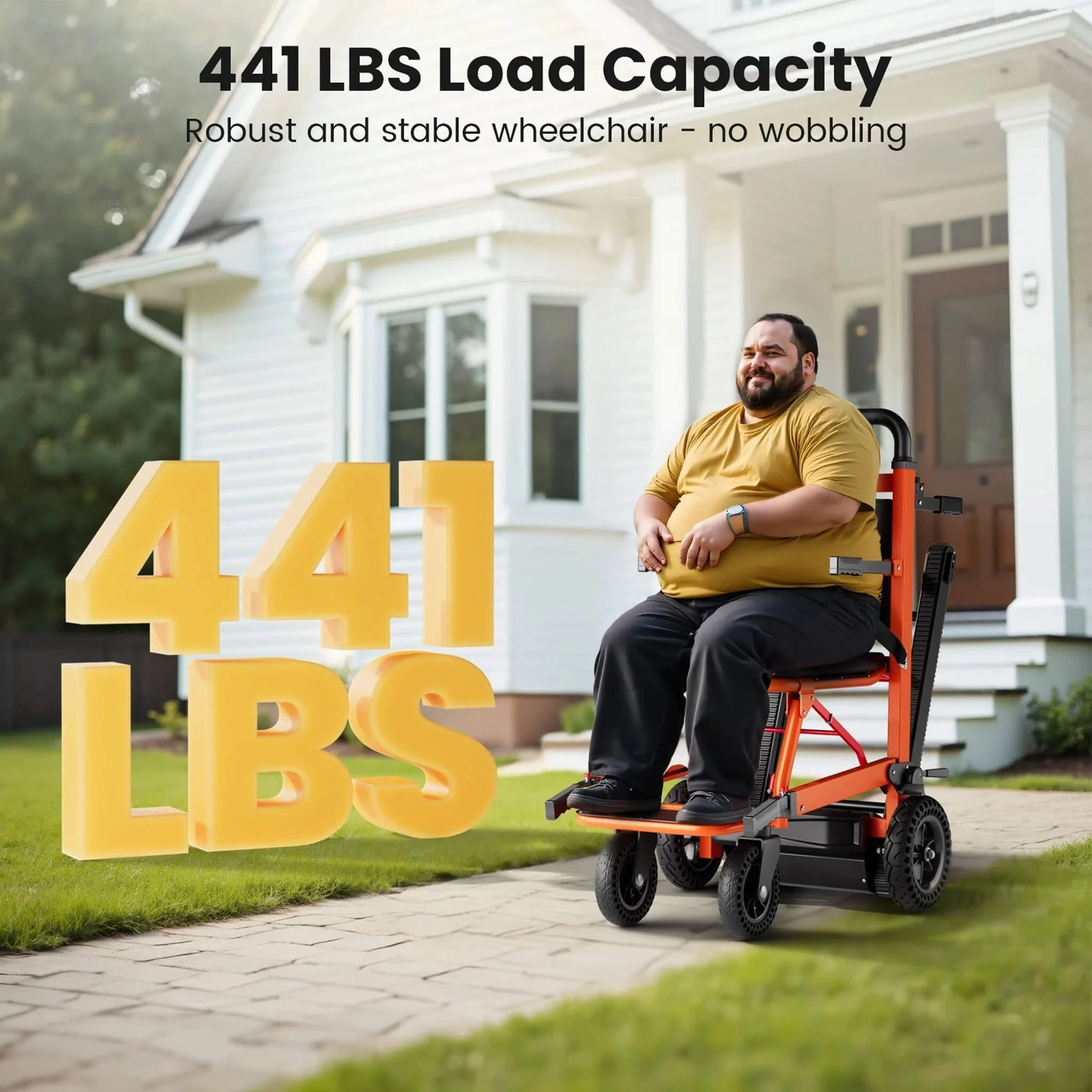 Motivo Heavy-Duty 440LBS Motorized Stair Climbing Wheelchair [FDA-Approved] (SAK47103) - Image 11