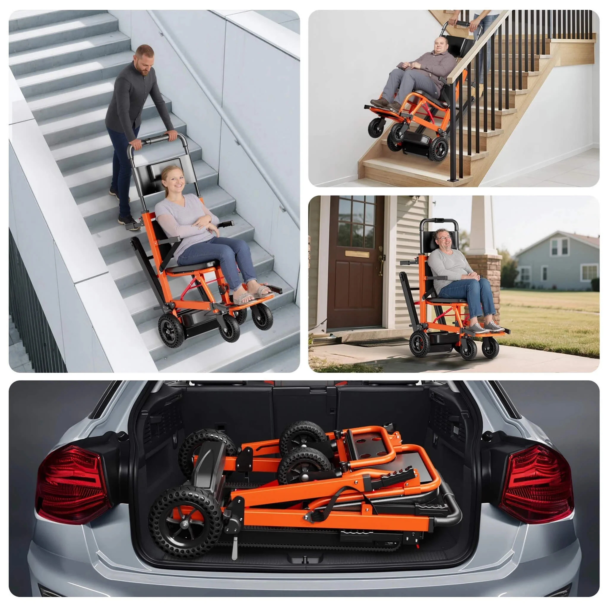 Motivo Heavy-Duty 440LBS Motorized Stair Climbing Wheelchair [FDA-Approved] (SAK47103) - Image 6