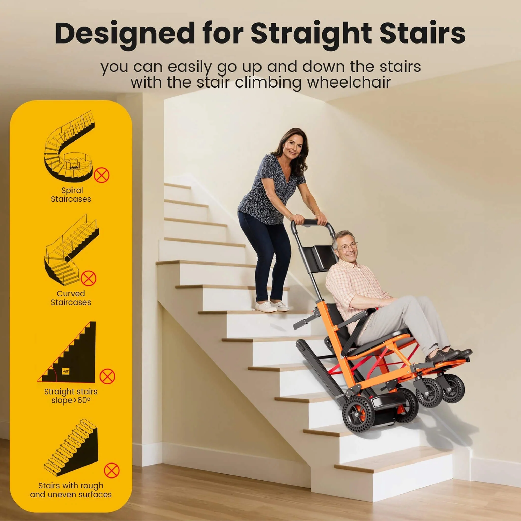 Motivo Heavy-Duty 440LBS Motorized Stair Climbing Wheelchair [FDA-Approved] (SAK47103) - Image 7