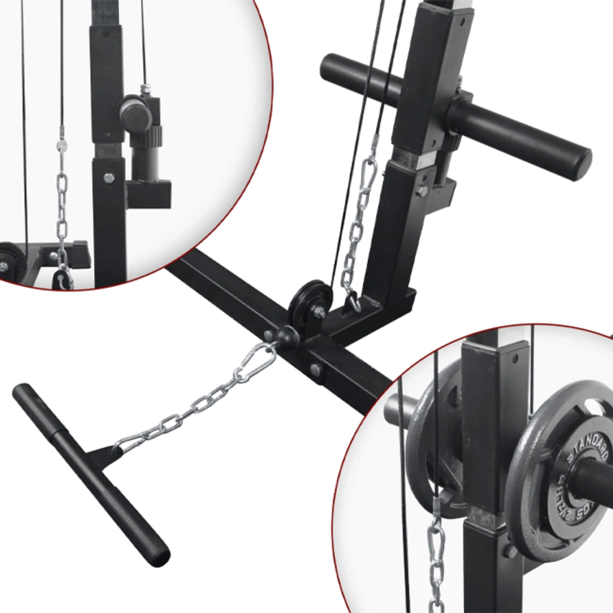 Rovix Heavy-Duty 1000LBS Professional Multi-Function Adjustable Power Cage Rack (SAK98149) - Image 6