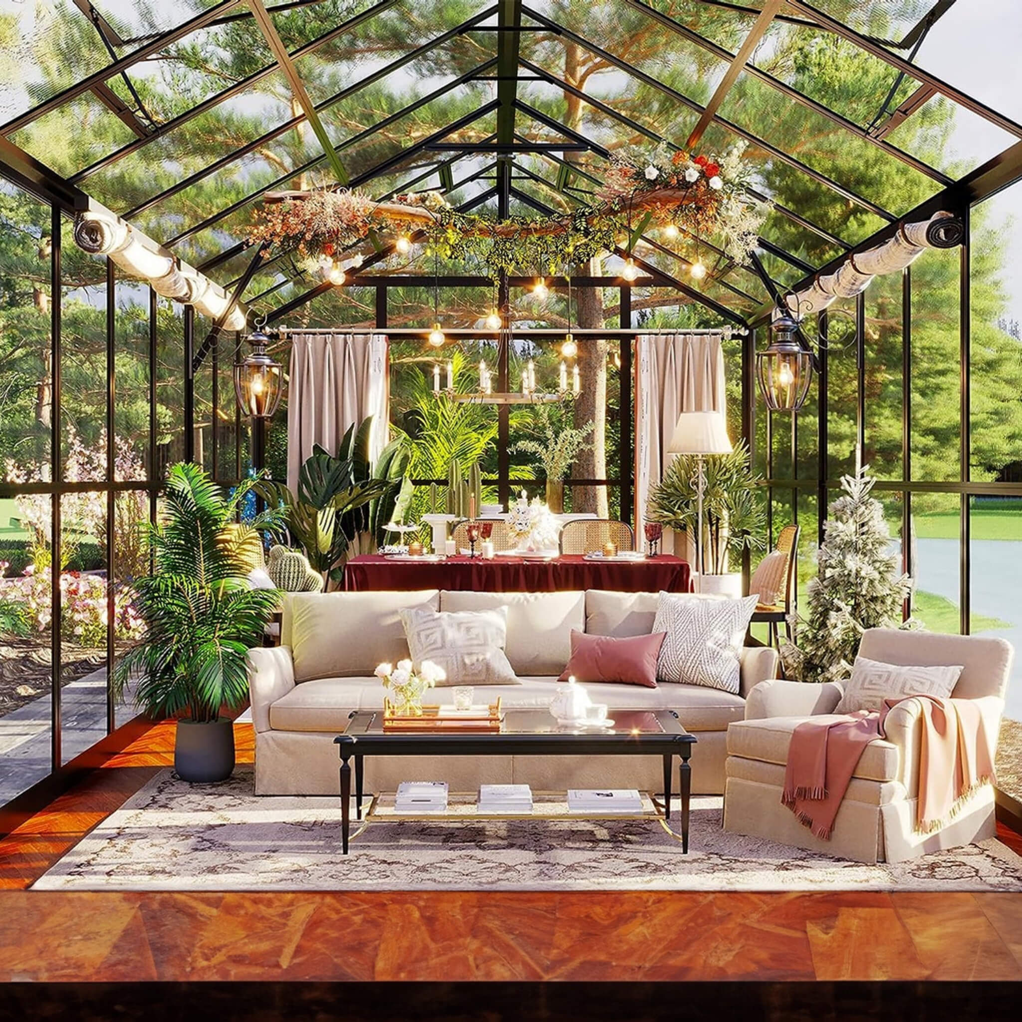 [08X16FT] Heavy-Duty Outdoor Walk-In Polycarbonate Patio Greenhouse With Double Swing Doors, 6MM (SAK26153) - Image 5