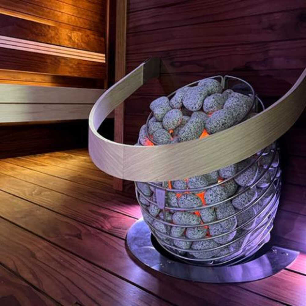 Huum Drop 240V SGS Listed Wall Mount Sauna Heater With UKU Digital Controller & Sauna Stones (SAK43120) - Image 8