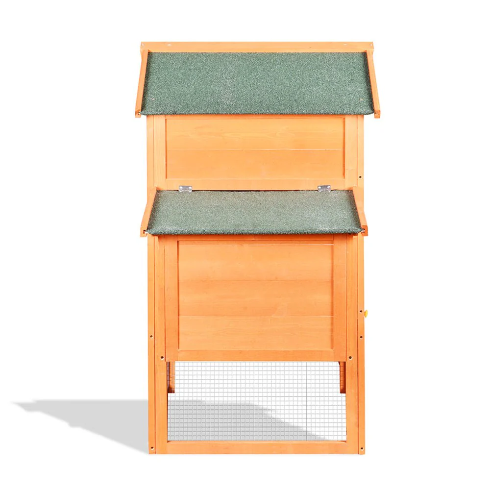 Large 160-Inch Wooden Backyard Hen Chicken Coop Enclosure W/ Nest Box & Run (SAK96451) - Image 4