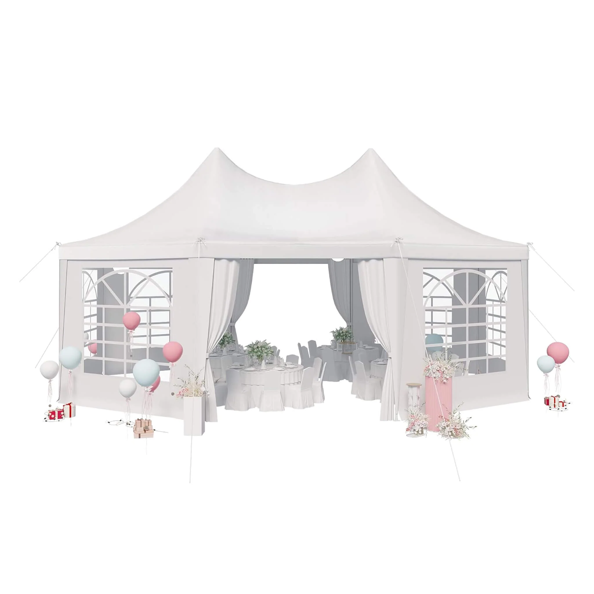 Large Heavy-Duty Customizable Party Tent With Sidewalls And Windows (SAK72615) - Image 10