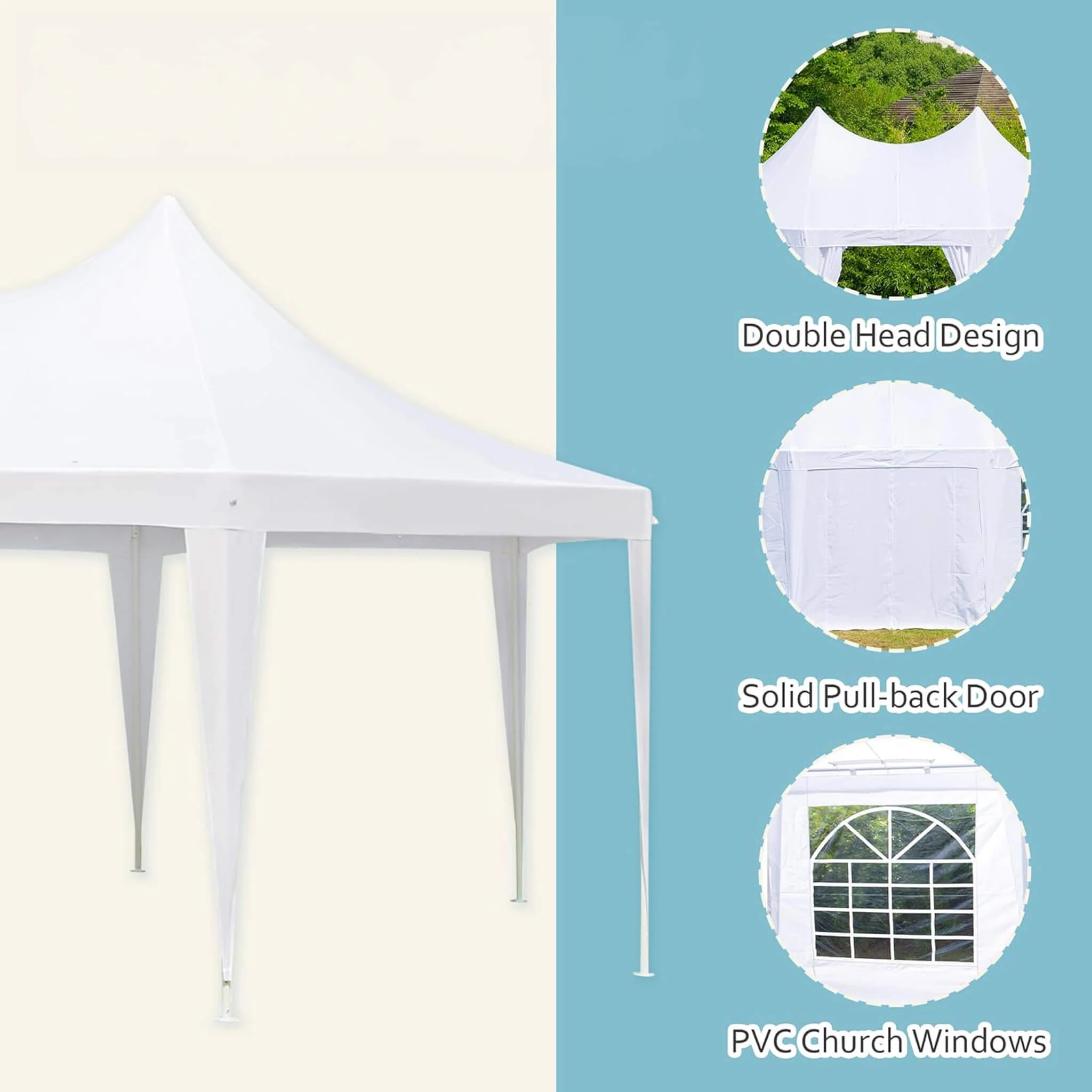 Large Heavy-Duty Customizable Party Tent With Sidewalls And Windows (SAK72615) - Image 5