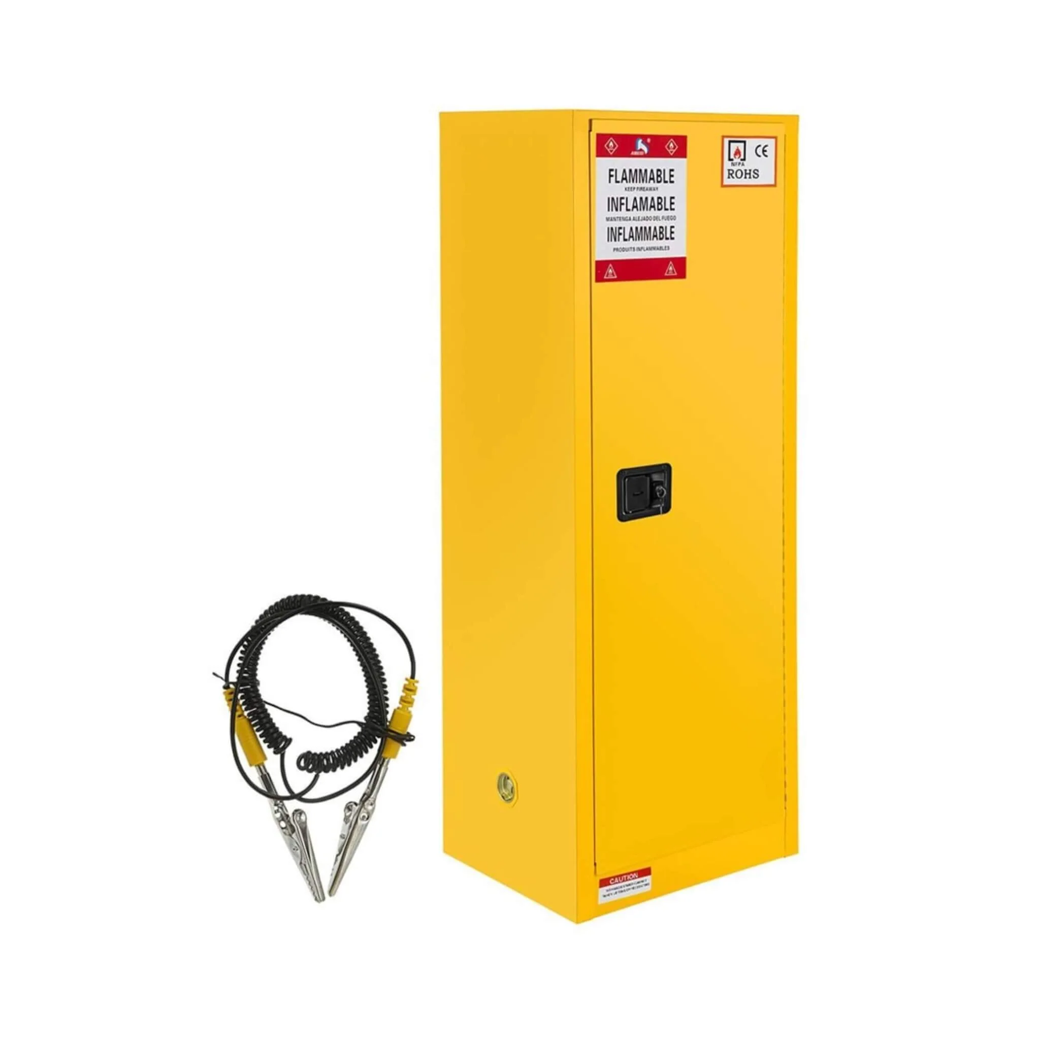 Large Yellow 35-Inch Heavy-Duty Flammable Welded Fireproof Storage Cabinet (SAK52837) - Image 11