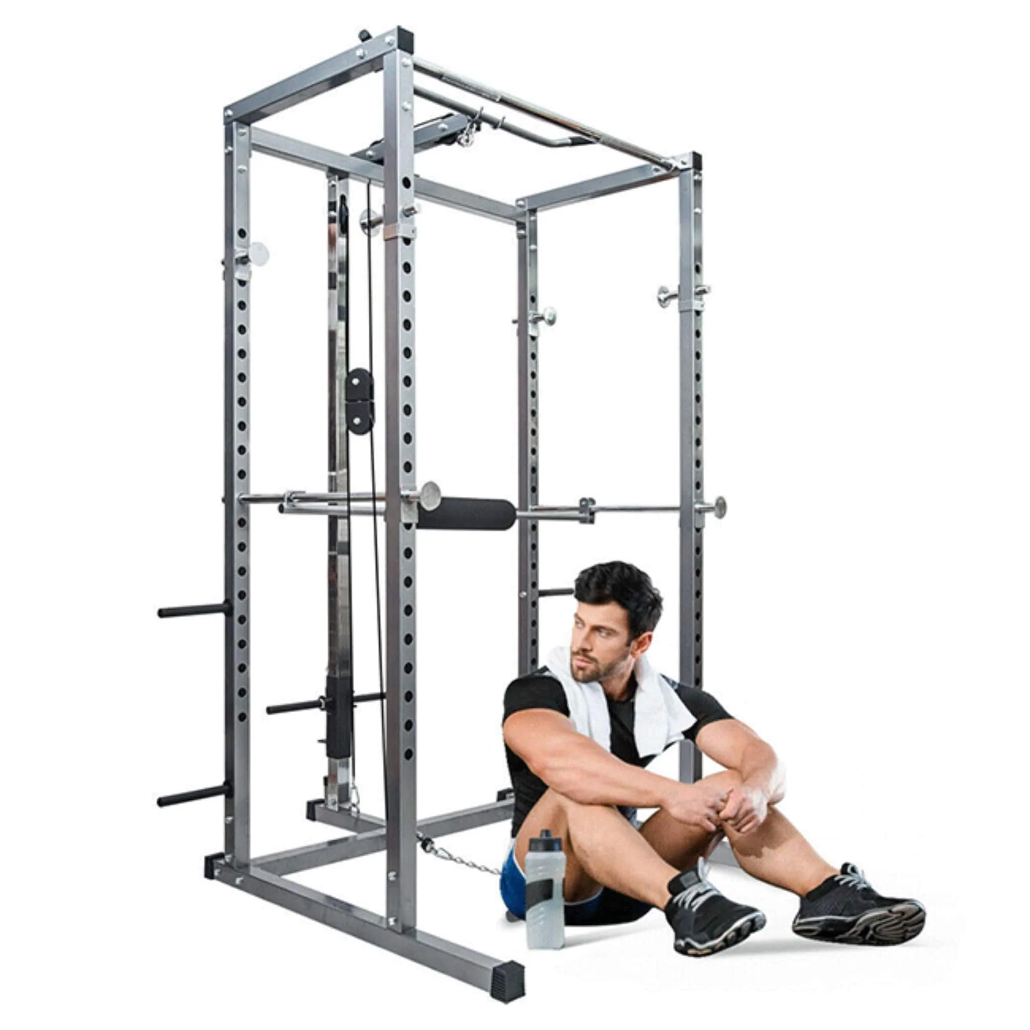 Merax Multi-Functional Olympic Power Squat Rack Cage For Home & Gym (SAK98719) - Image 6